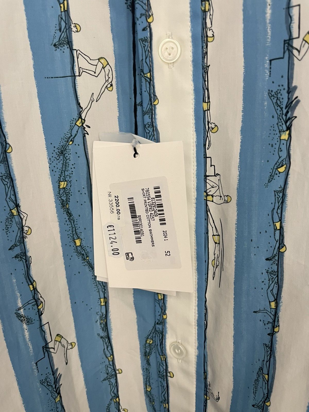 Bottega Veneta Swimmers print cotton shirt Size US XL / EU 56 / 4 - 3 Thumbnail