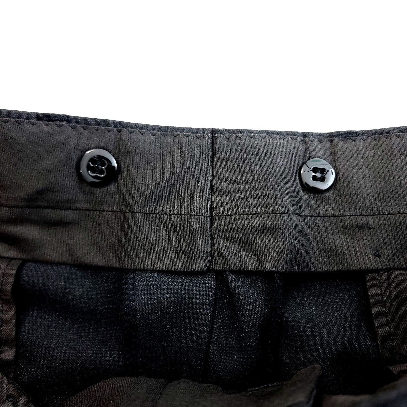 Jos. A. Bank Jos A Bank Wool Gray Pleated Mid Rise Suspender Buttons Dres Size 36S - 4 Thumbnail