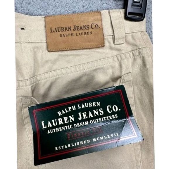 Ralph Lauren Lauren Ralph Lauren Womens 4 Khaki Classic Fit Pants Jeans Beige 28X30 New with Tags Mens? Size 27" / US 4 / IT 40 - 6 Thumbnail