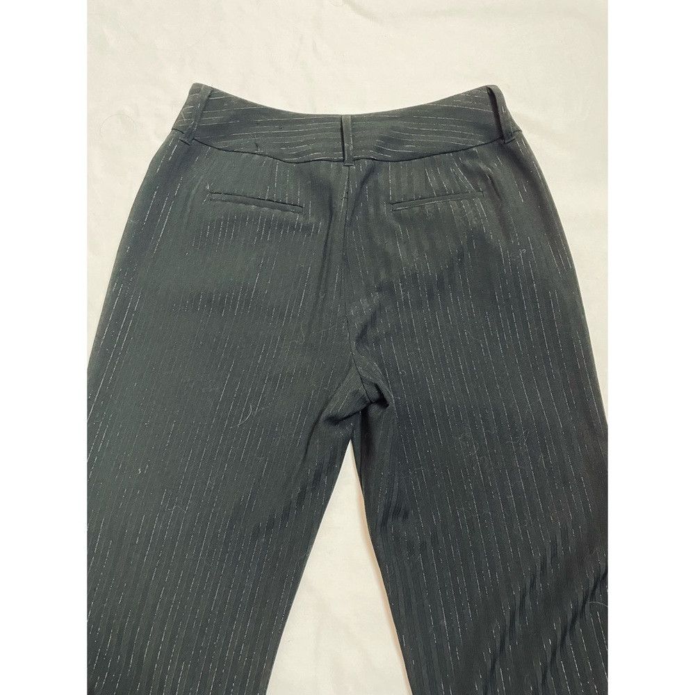 Chicos Chico's Black Metallic Stripe Elegant Damon Pants Size 2 US Size 36" / US 14 / IT 50 - 7 Thumbnail