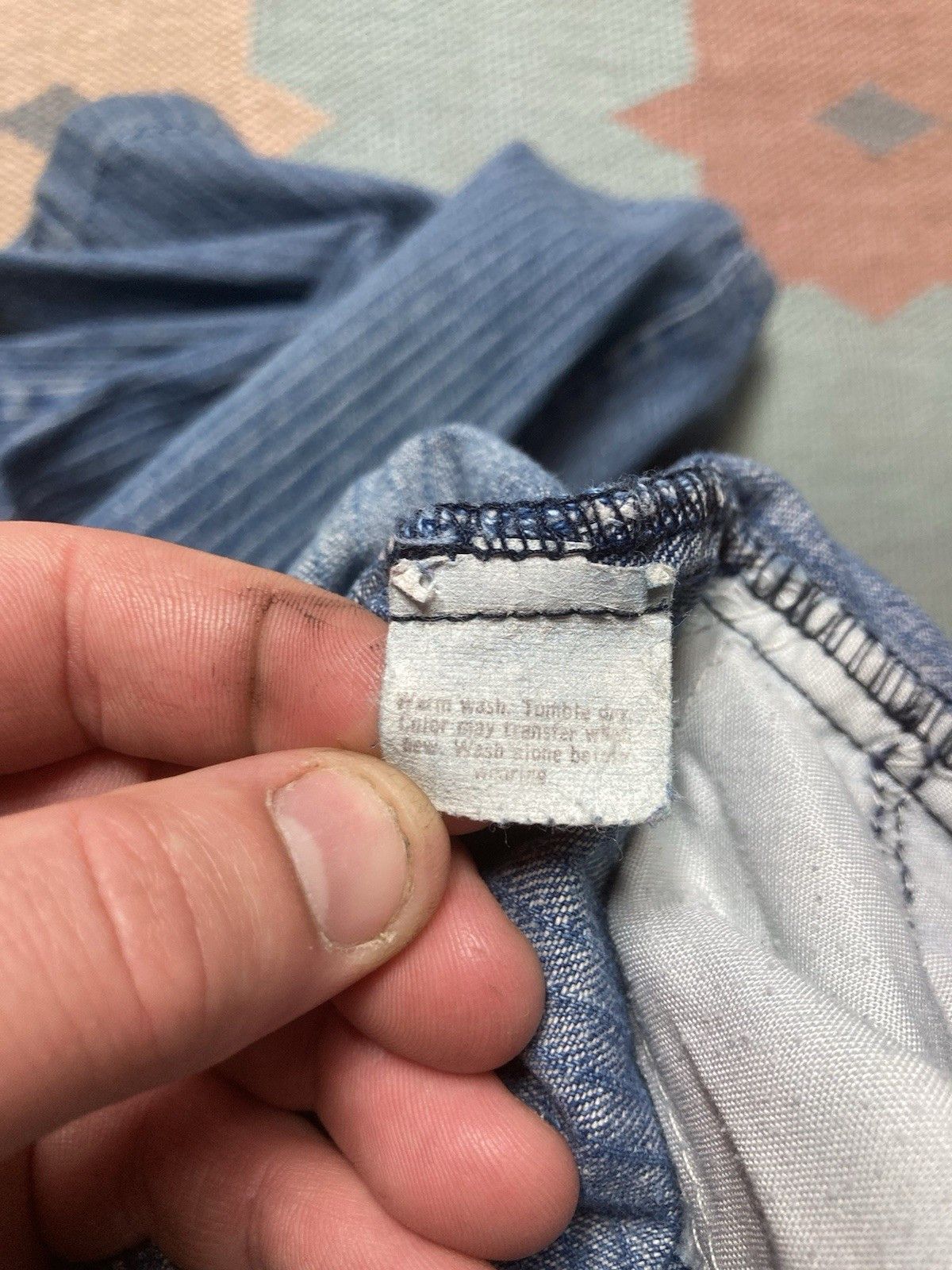 Levi's × Vintage 70s Levis jeans pinstripe white tab tapered women 24x26.5 Size 24" / US 00 / IT 34 - 10 Thumbnail