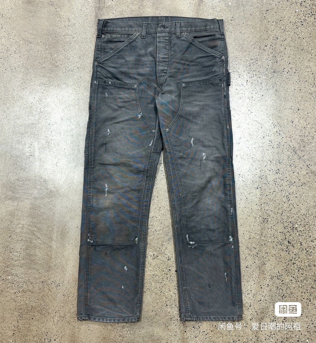 RRL Double RL Engineer Fit Distressed Canvas Trouser