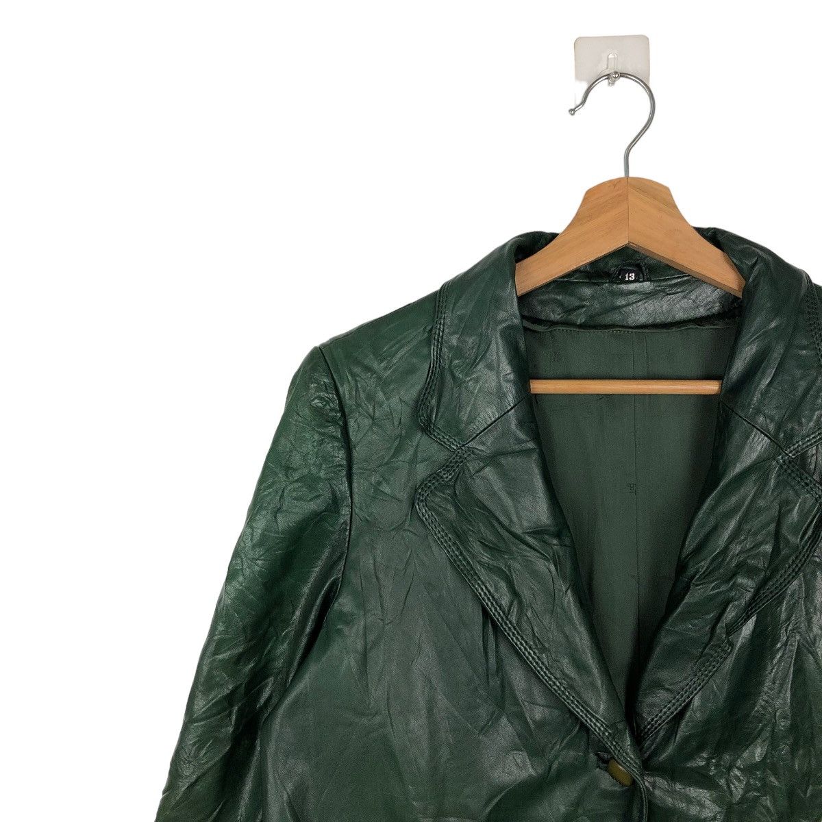 Japanese Brand VINTAGE LONG JACKET GENUINE LEATHER RA INSPIRE RICK OWENS Size M / US 6-8 / IT 42-44 - 6 Thumbnail
