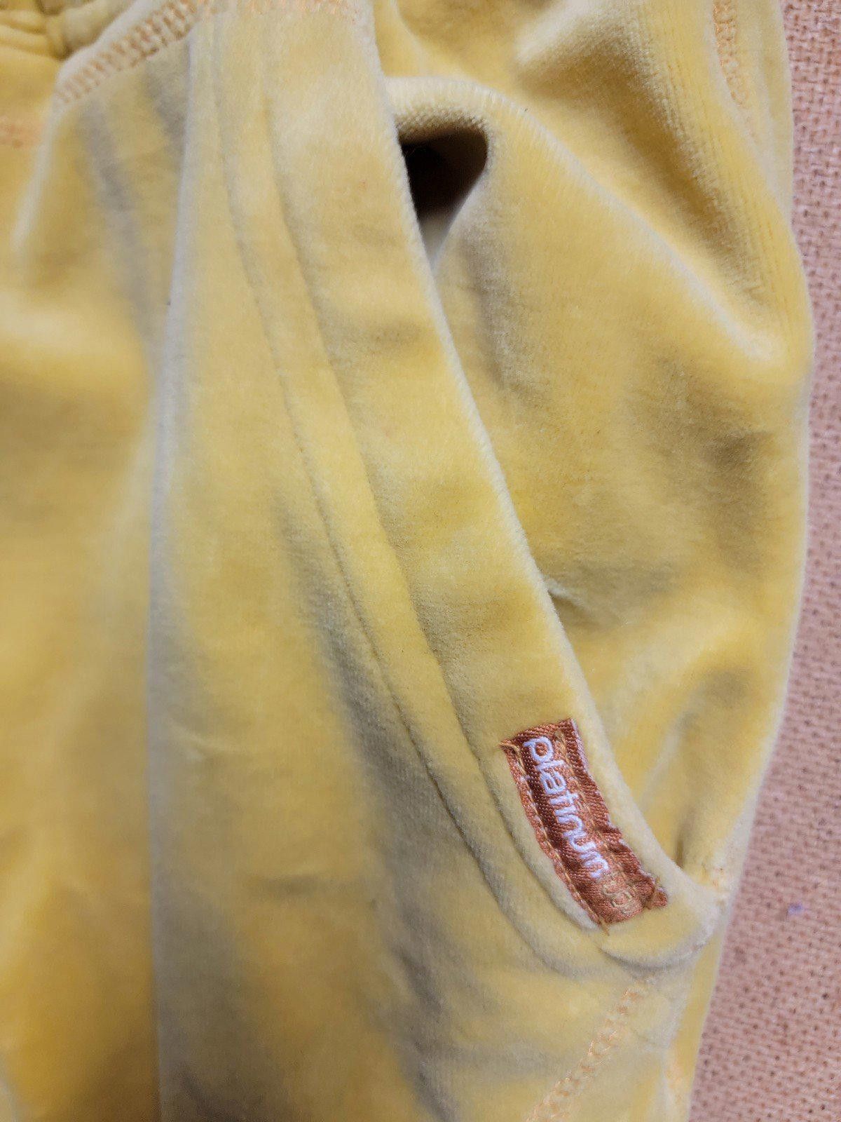 Fubu Vtg Fubu Platinum Velour Yellow 2XL Fat Albert Embroidered Size 42" / US 20 - 3 Thumbnail