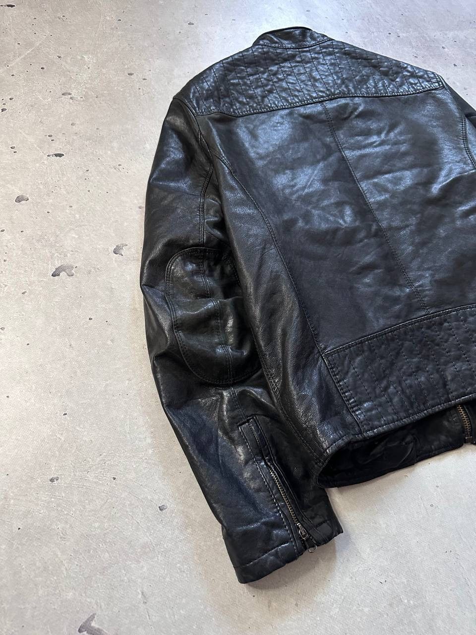 Leather Leonardo Black Leather Biker Jacket Y2K Avant Garde MOTO Size US L / EU 52-54 / 3 - 16 Thumbnail