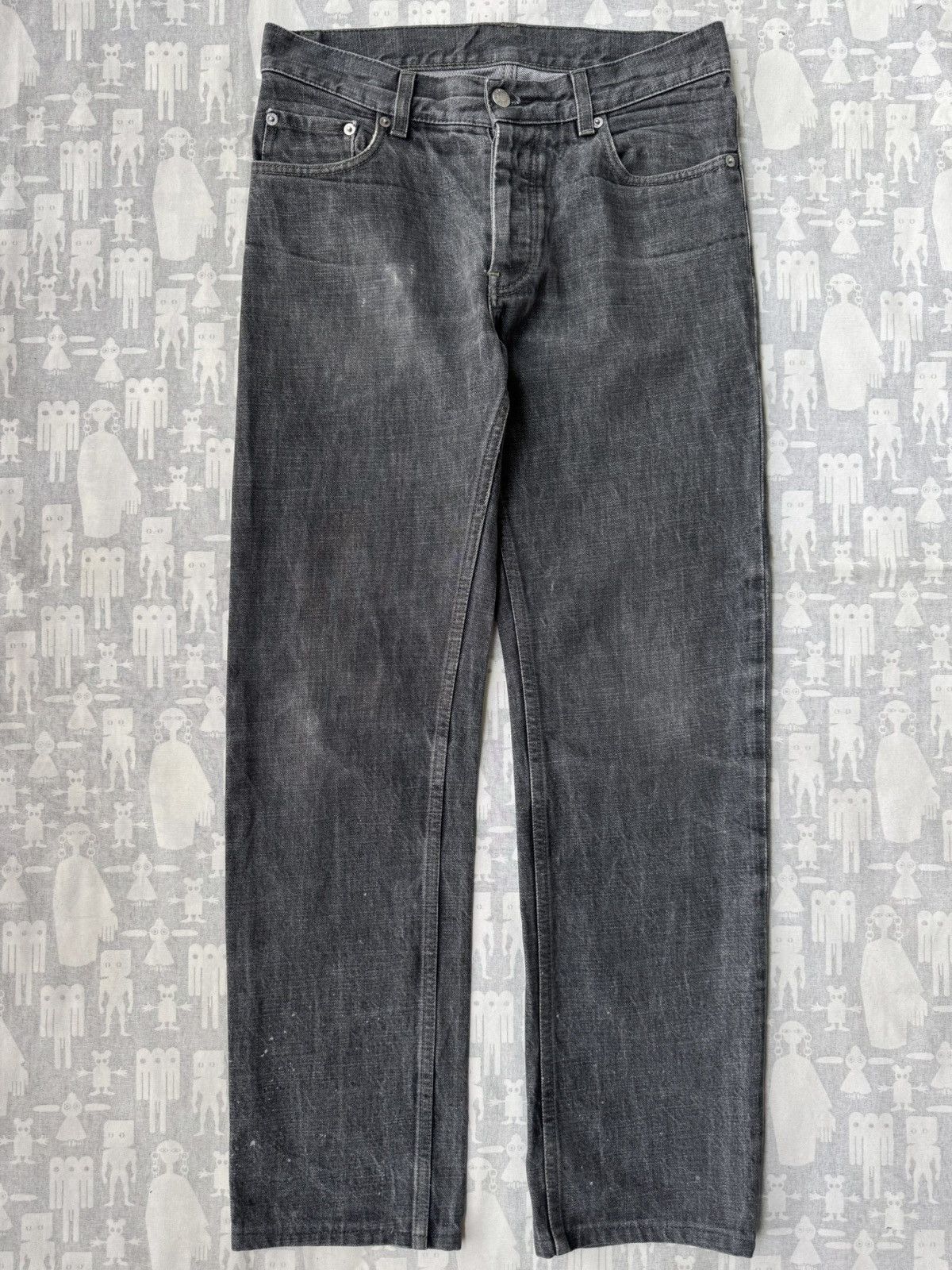 Helmut Lang Helmut Lang 2000's Raw Denim Grey Classic Cut Jeans Size US 30 / EU 46 - 1 Thumbnail
