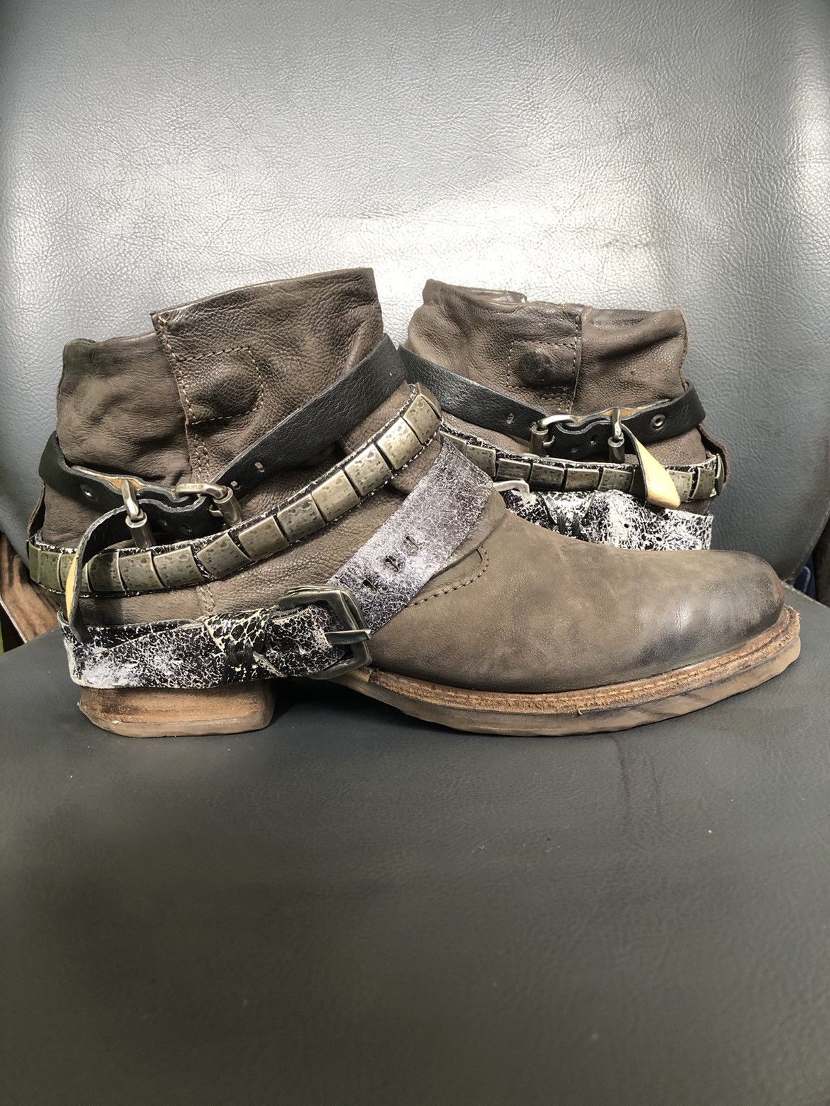 A.S.98 A.S 98 Grey Clafskin Leather Women’s Boots Size 41 Size US 9.5 / IT 39.5 - 7 Thumbnail