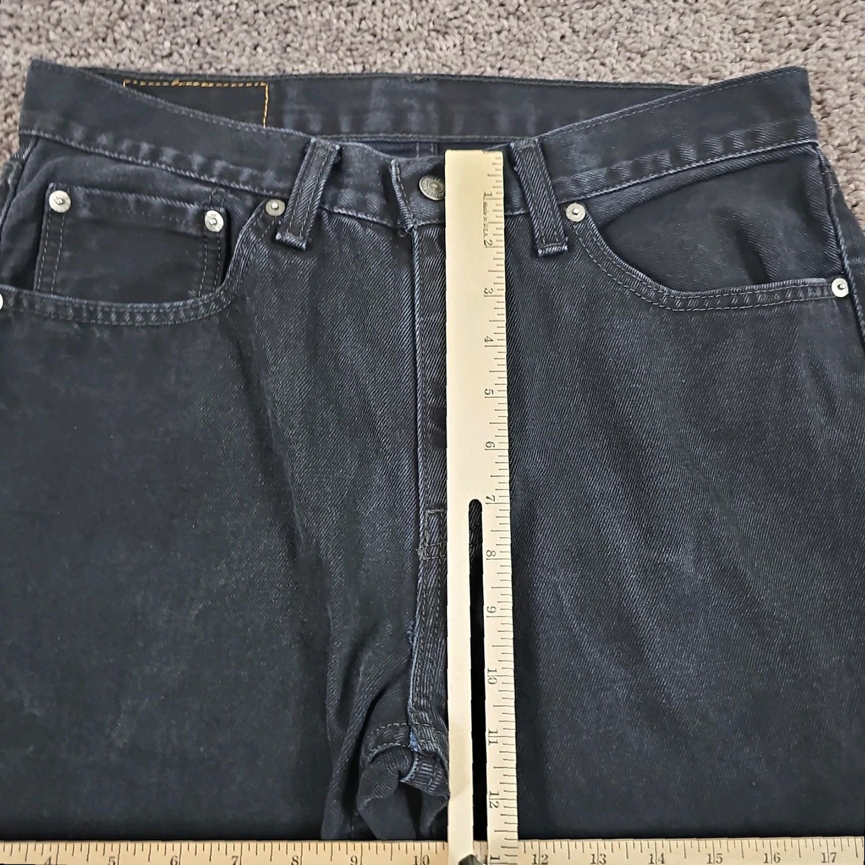 Levi's Levi's 505 Jeans Mens Regular Straight Denim Cotton 100% Black 30x31 33 Regular Fit Inseam 32 - Levi's 500 Series Size US 33 - 4 Thumbnail