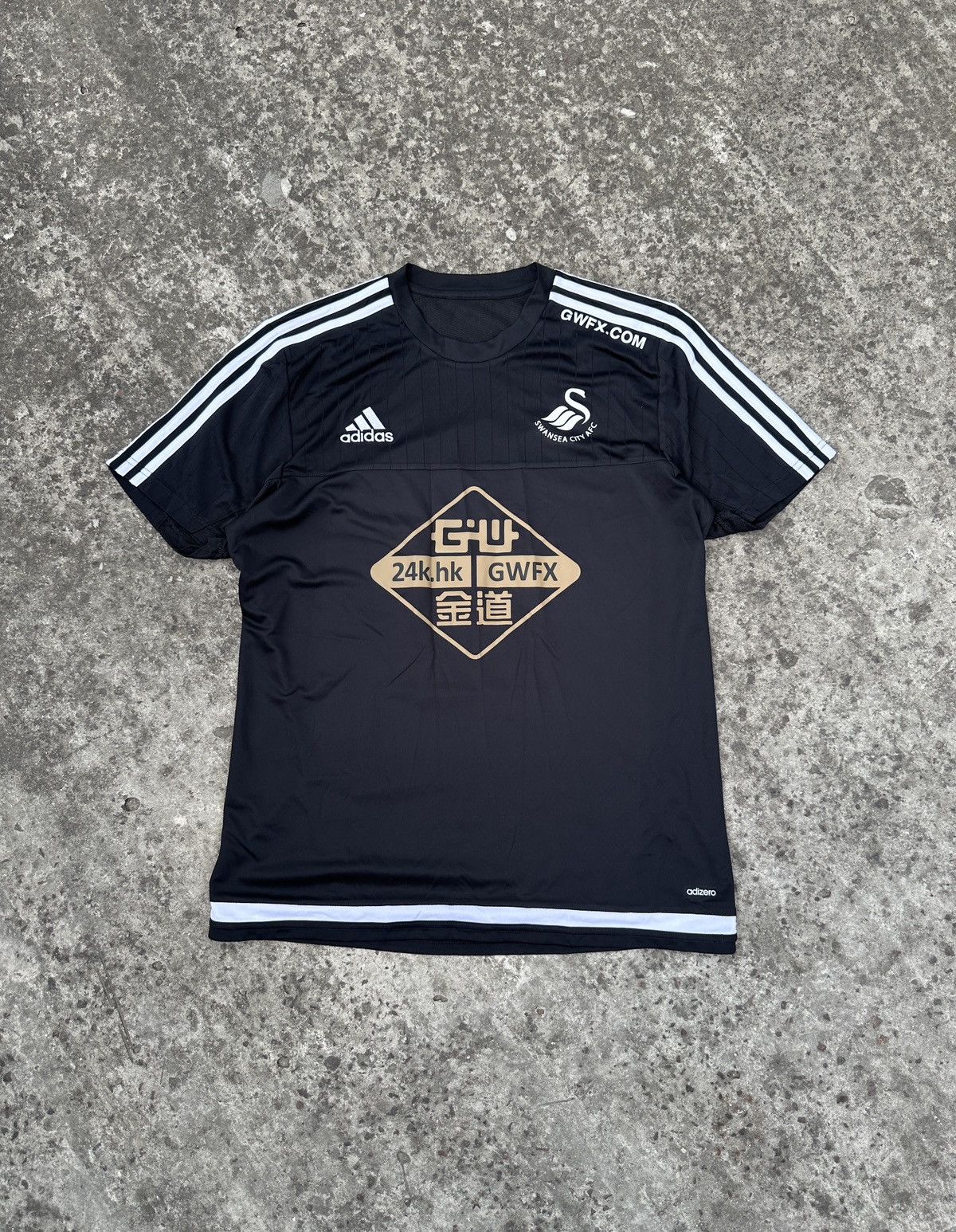 Adidas Adidas Swansea City Soccer Jersey Streetwear Rare Casual L Size US L / EU 52-54 / 3 - 1 Thumbnail