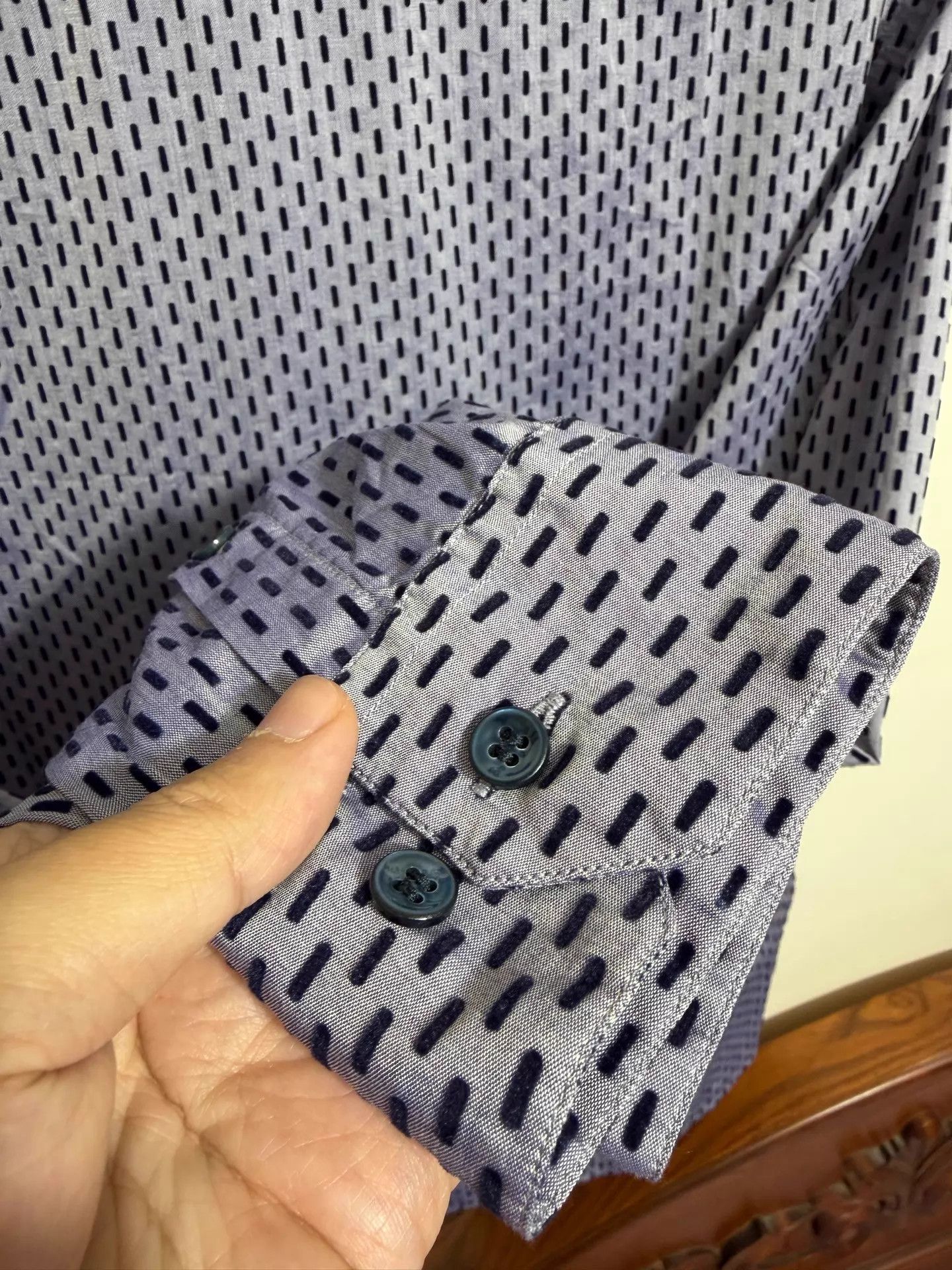 Giorgio Armani Giorgio Armani Long Sleeve Shirt/Jacket Lavender 39/42 Size US XL / EU 56 / 4 - 5 Thumbnail