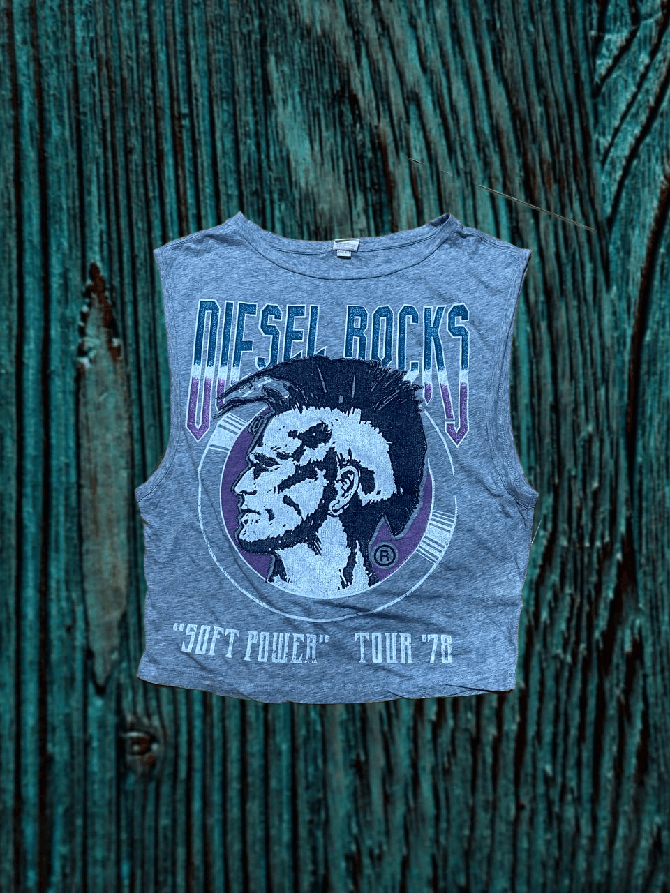 Diesel Vintage Diesel Y2K Gray Sleeveless T-Shirt streetwear Size XXS / US 00 / IT 34 - 1 Thumbnail