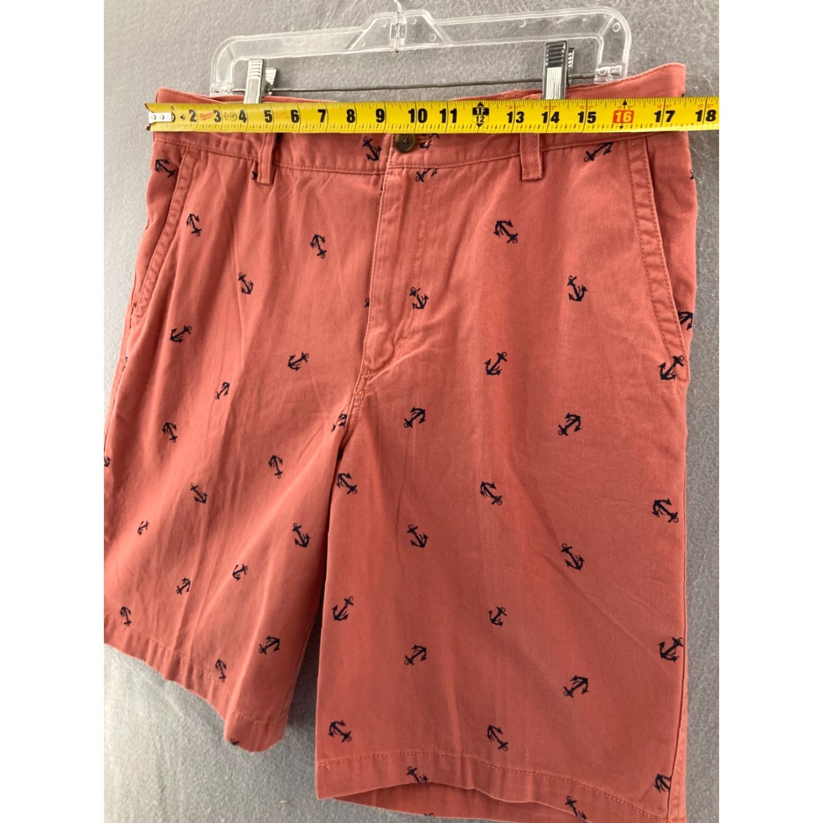 Izod VINTAGE IZOD Shorts Mens 34 Mauve Pink Anchors Print Chinos Preppy Size US 34 / EU 50 - 2 Thumbnail