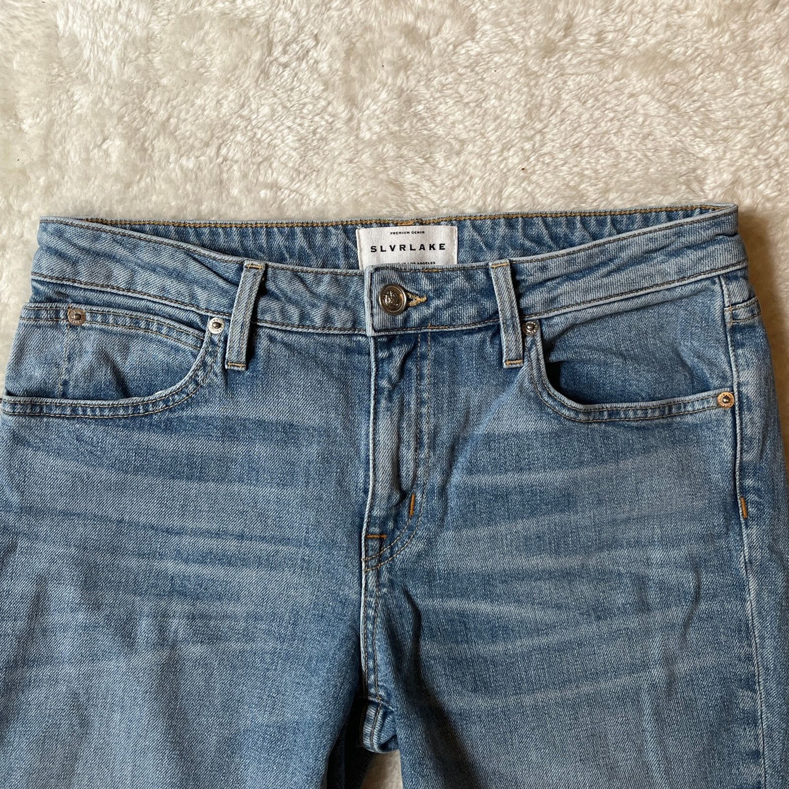 SLVRLAKE SLVRLAKE | Medium Wash Mid Rise Kick Flare Scarlett Jeans Size 30" / US 8 / IT 44 - 3 Thumbnail