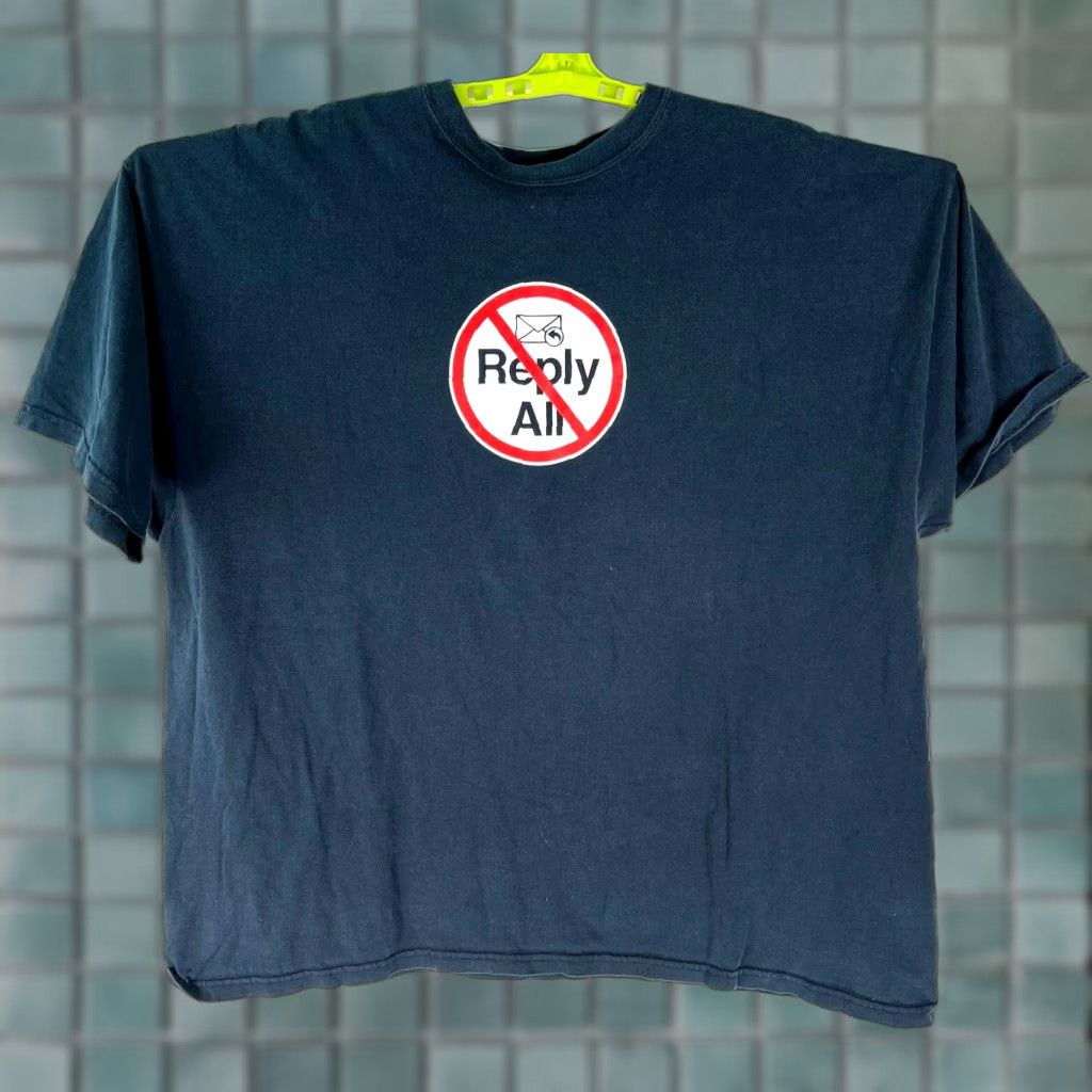 Vintage ThinkGeek Reply All Graphic T-Shirt Mens 3XL Black Short Sleeve Crew Neck Classic Comfort Size US XXL / EU 58 / 5 - 1 Thumbnail