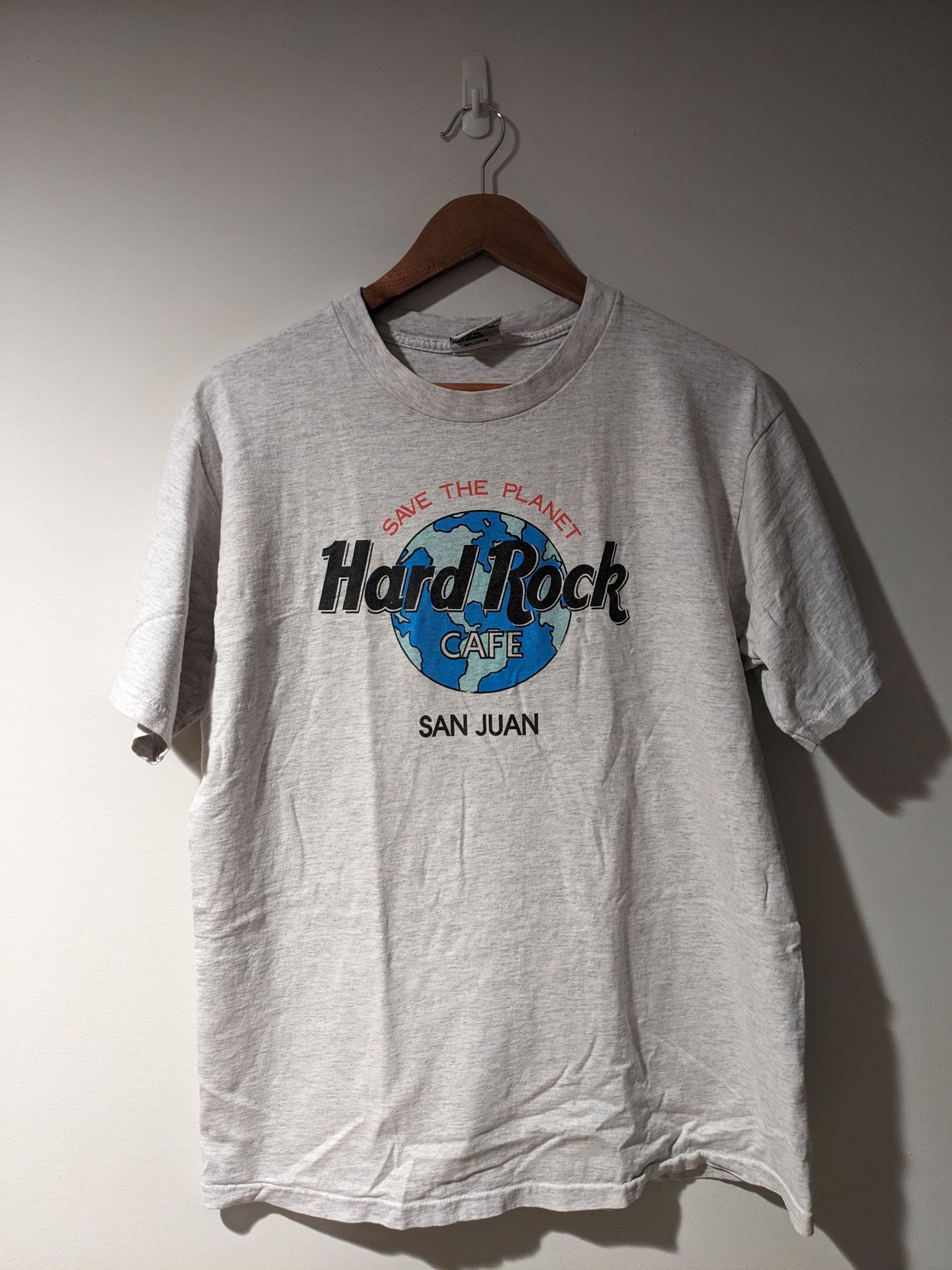 Hard Rock Cafe × Vintage Vintage 90s Hard Rock Cafe Save The Planet San Juan T-Shirt Size US L / EU 52-54 / 3 - 1 Thumbnail