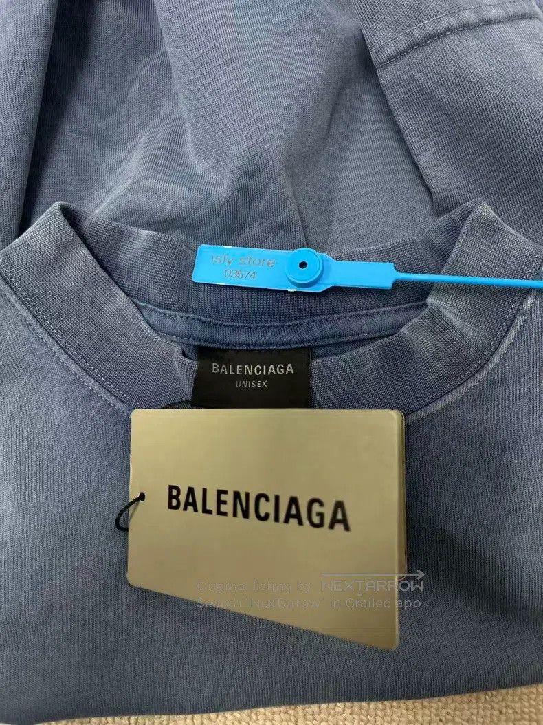 Balenciaga Balenciaga Letter Printed Distressed Crewneck Short Sleeve Size US M / EU 48-50 / 2 - 5 Thumbnail