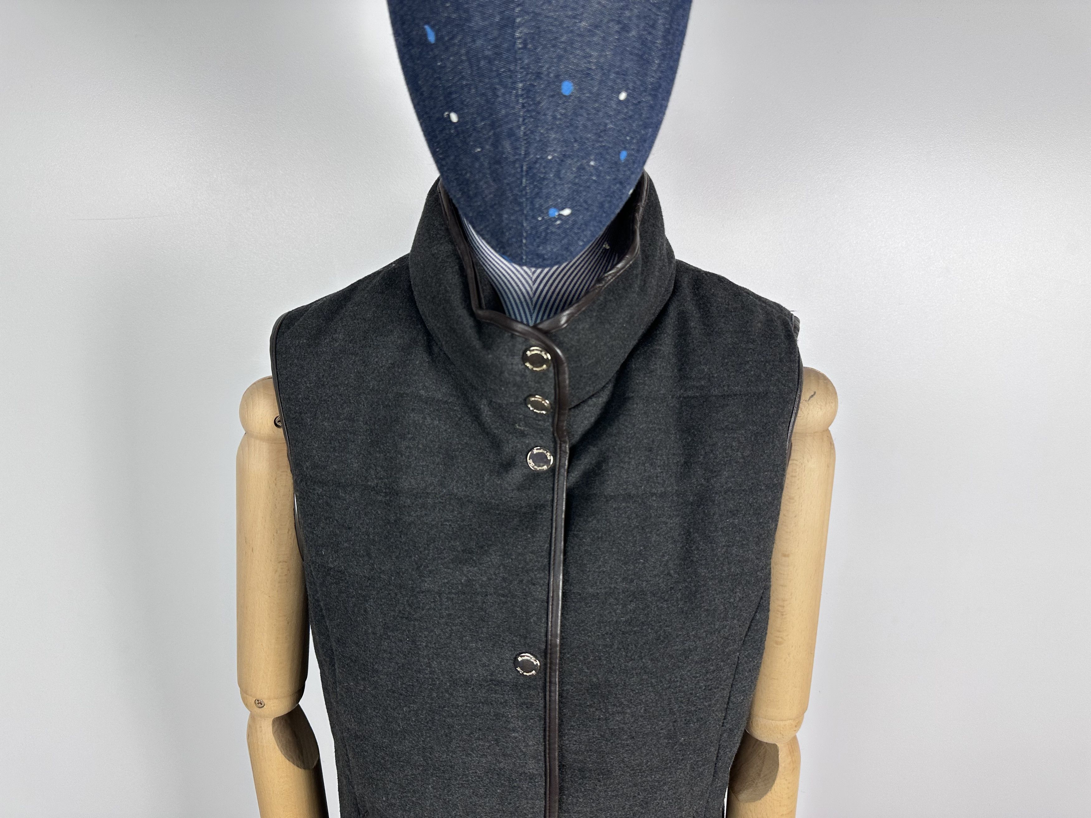 Massimo Dutti Massimo Dutti Womens Wool Vest Coat Gray Size L Size L / US 10 / IT 46 - 4 Thumbnail