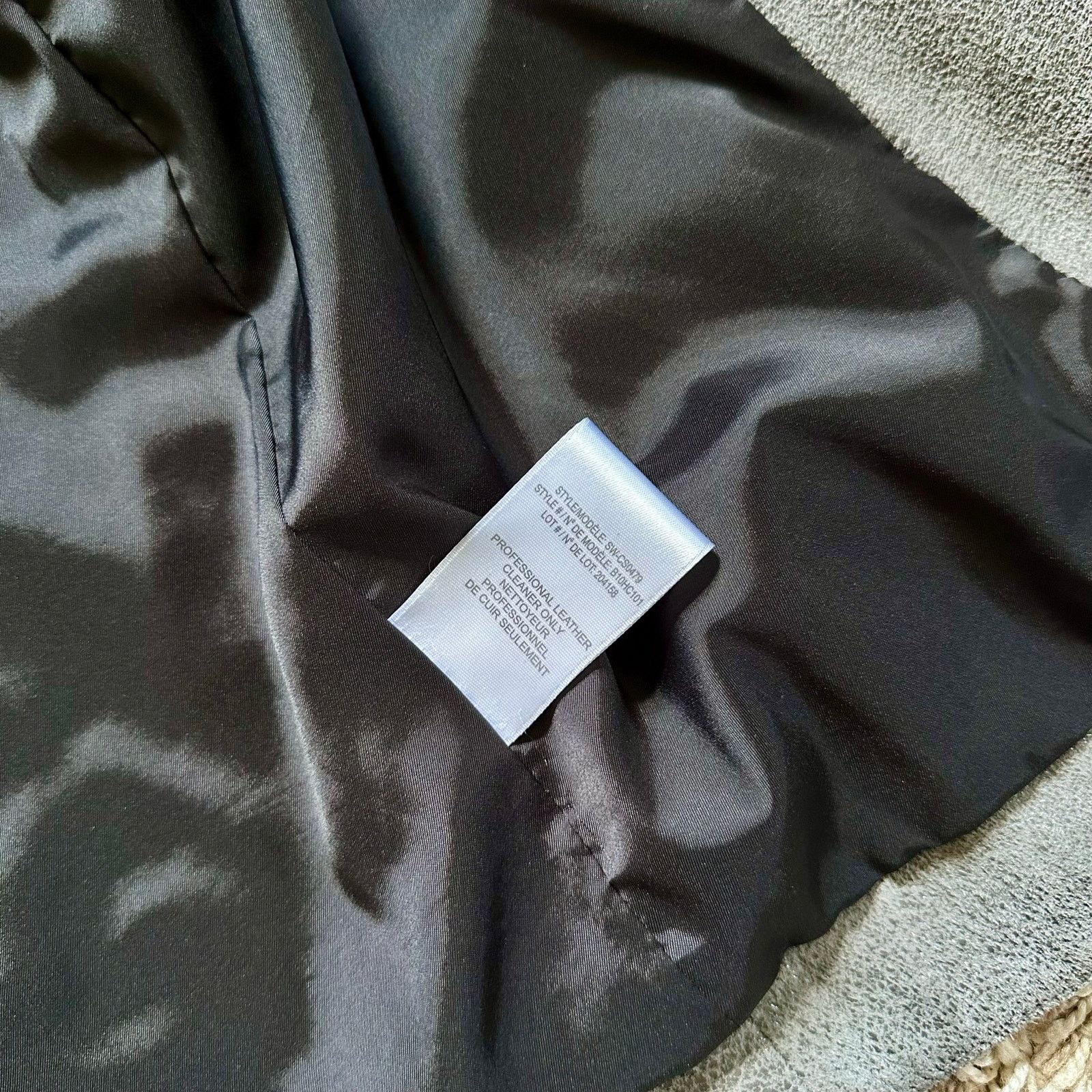 Helmut Lang Gray Lamb Leather Biker Moto Jacket Asymmetrical