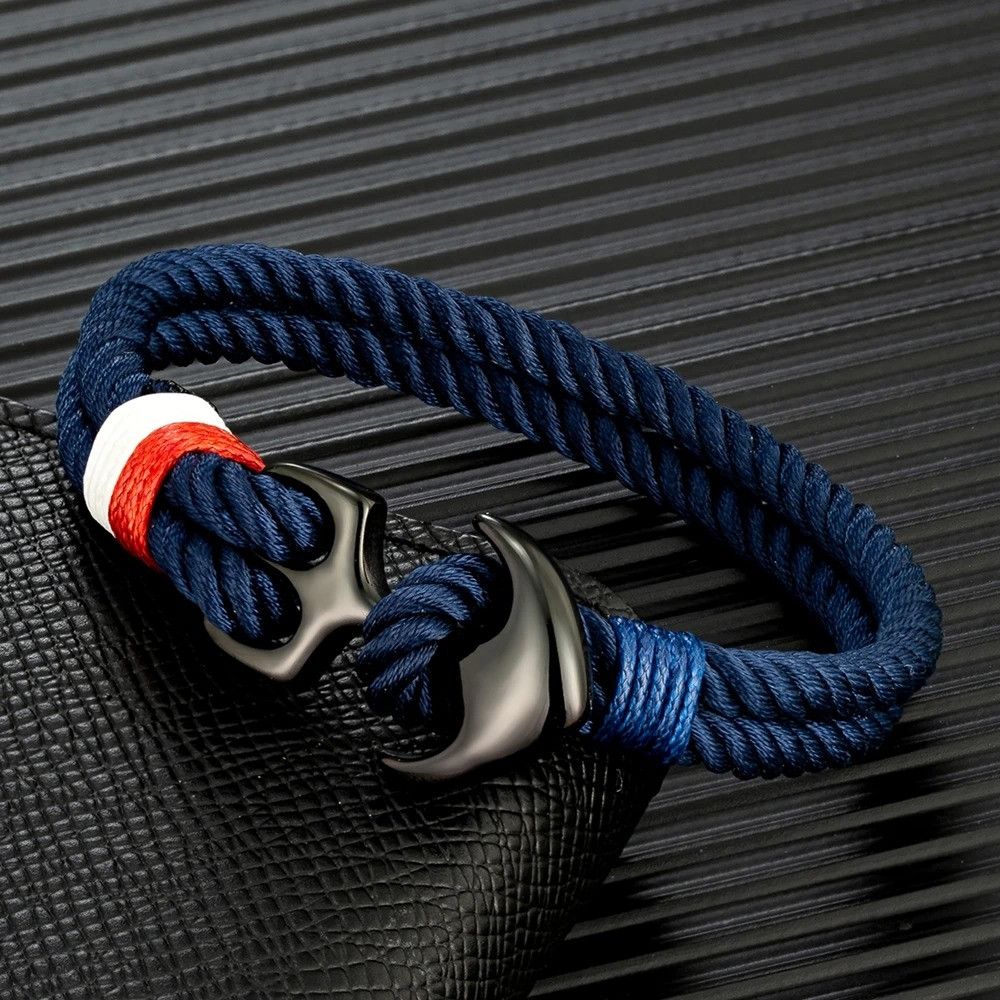 Other Double strand Waterproof Rope Anchor Bracelet Gift For Him Size ONE SIZE - 2 Thumbnail