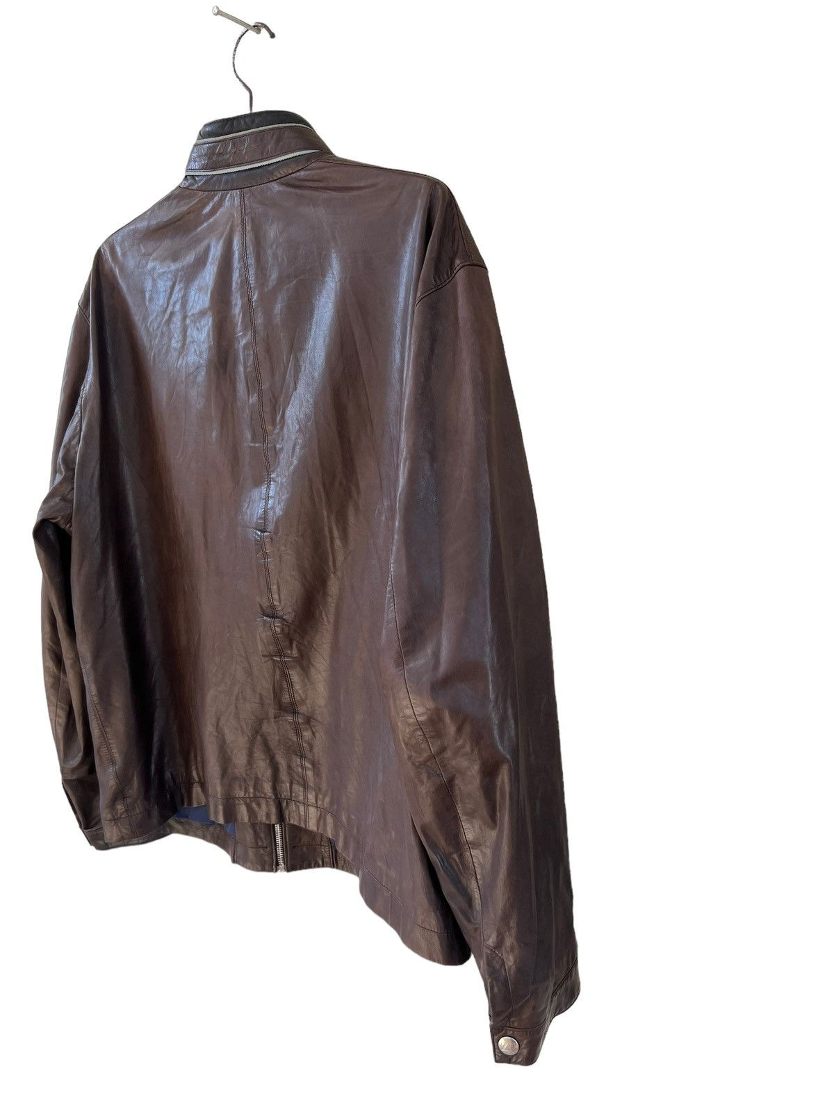 Ermenegildo Zegna Zegna Sport Patina Brown Leather Jacket Size US XXL / EU 58 / 5 - 21 Thumbnail