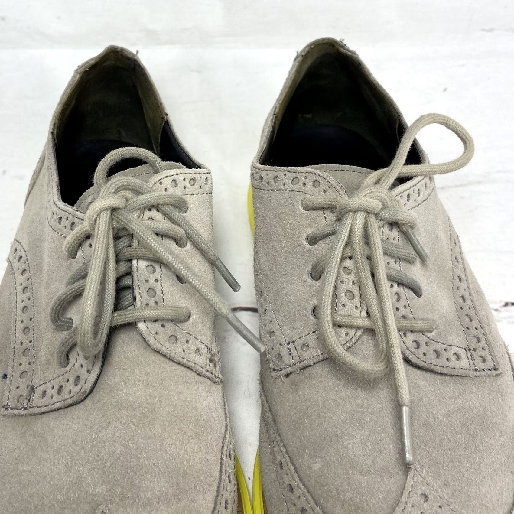 Cole Haan Cole Haan Lurnagrand Shoes Men’s 9.5M Gray Suede Wingtip Oxfords Size US 10 / EU 43 - 7 Thumbnail