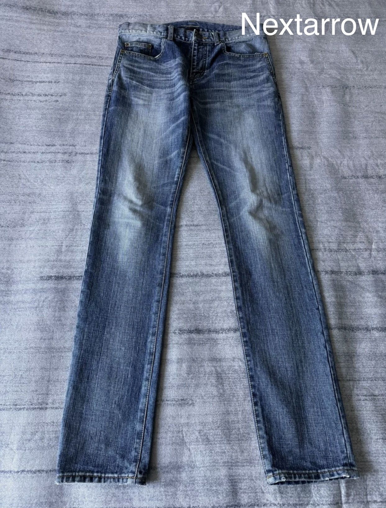 Saint Laurent Paris × Yves Saint Laurent Saint Laurent slp 17aw washed blue jeans 2409-Nextarrow Size US 30 / EU 46 - 1 Thumbnail