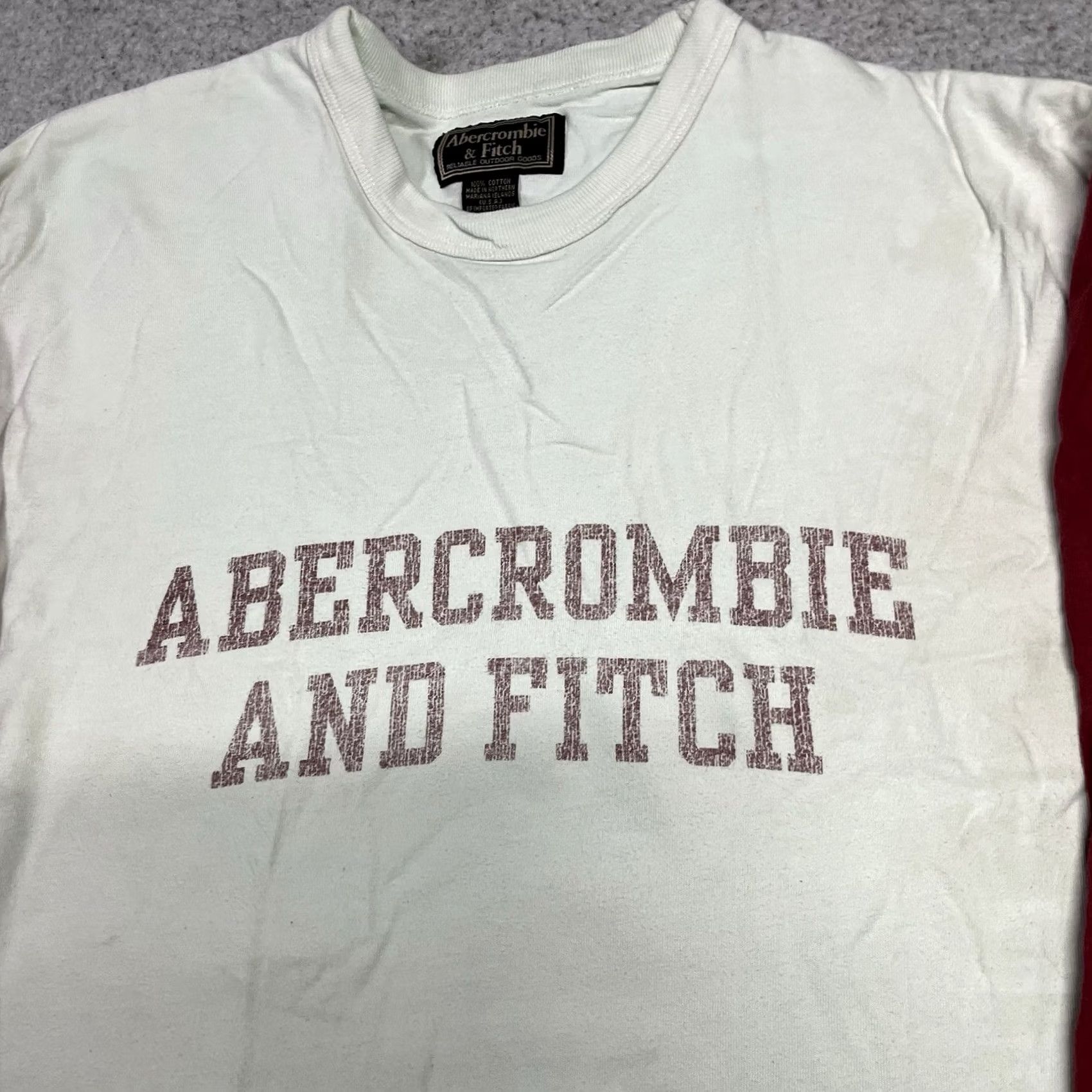 Abercrombie & Fitch Abercrombie & Fitch Shirt Mens L Red Raglan Long Sleeve VTG Made USA Y2K Size US L / EU 52-54 / 3 - 5 Thumbnail