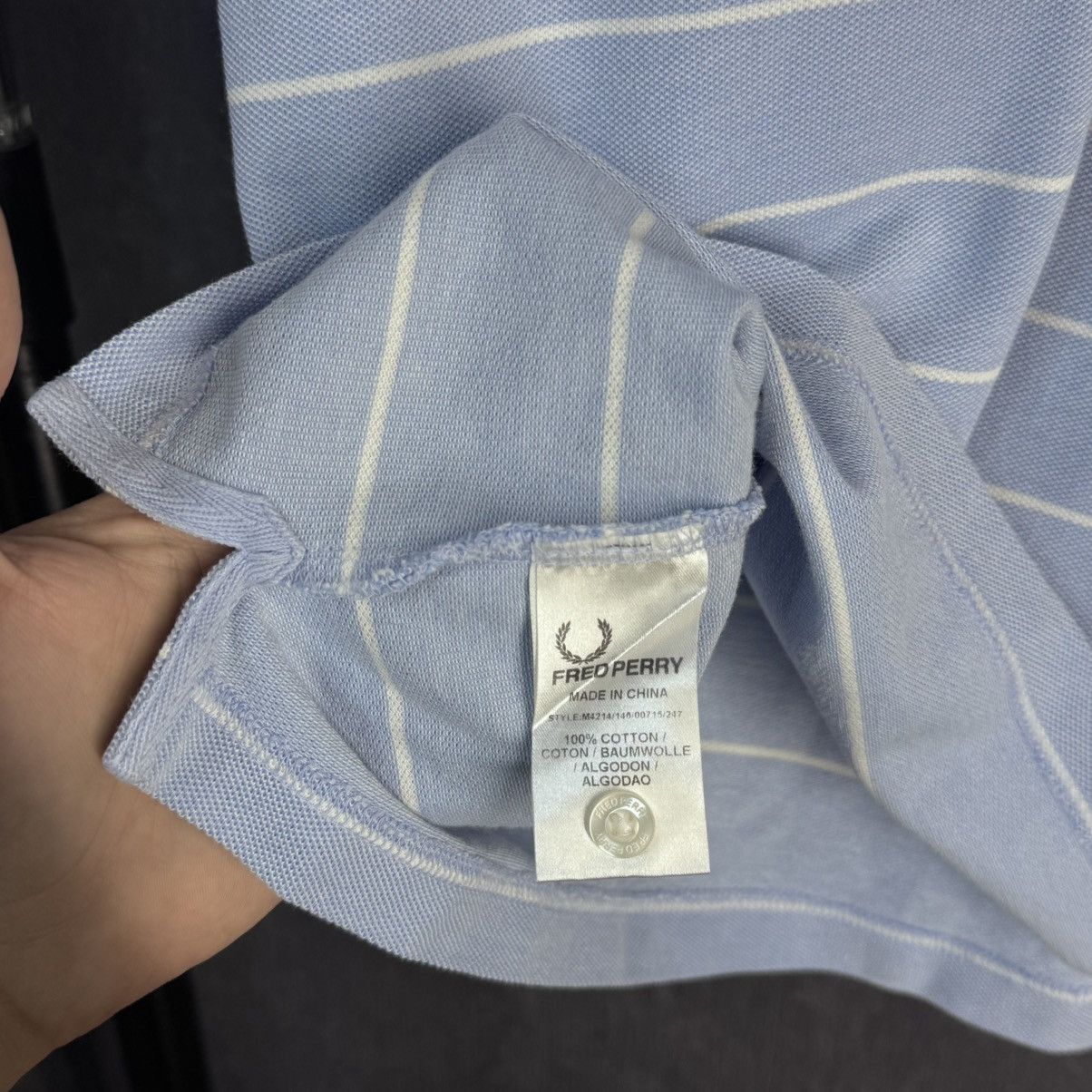 Fred Perry Vintage Fred Perry striped polos t shirt sky blue white Size US L / EU 52-54 / 3 - 4 Thumbnail