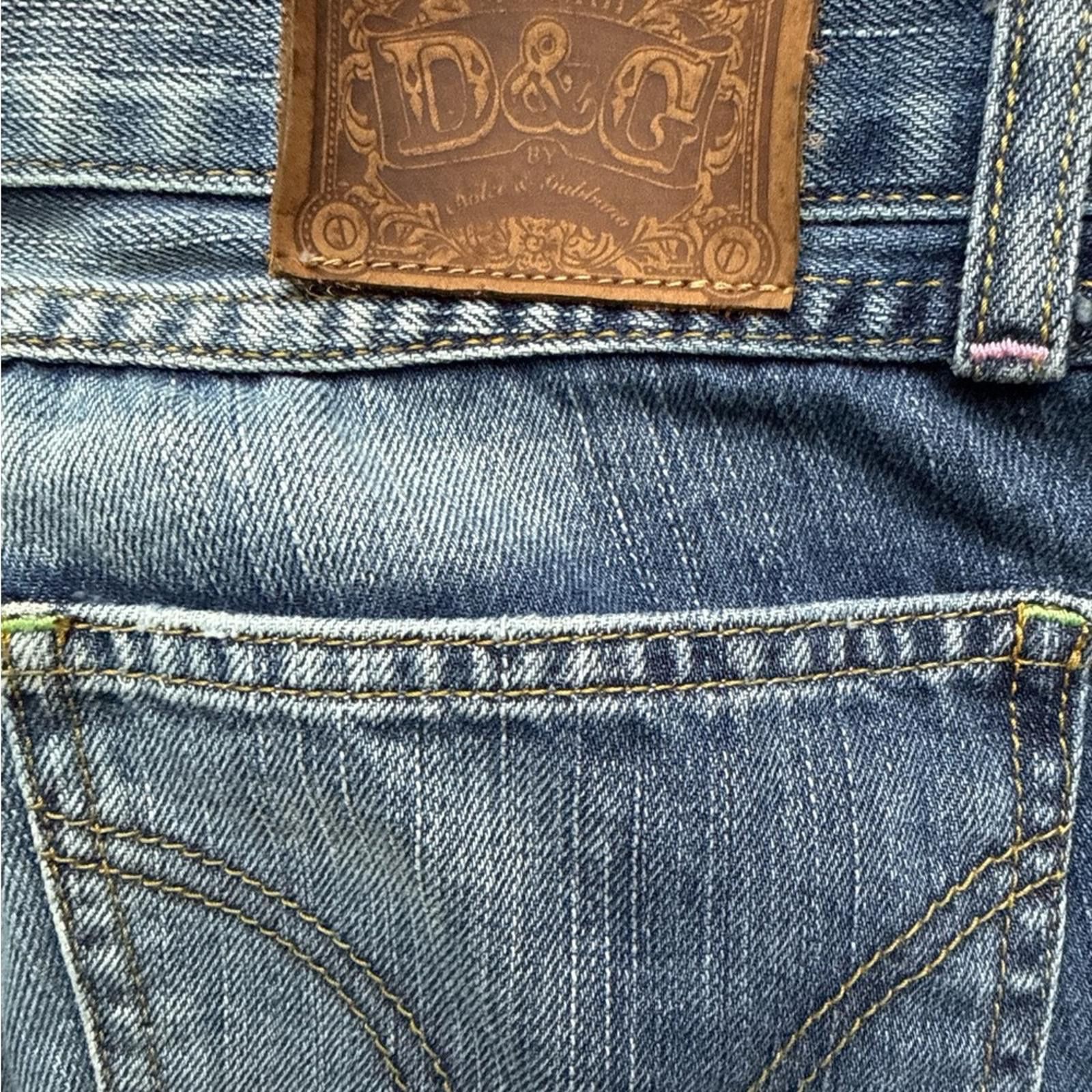 D.Gnak By Kang.D Vintage Dolce Gabanna Floral Embroidered Jeans 30 32 lowrise Size 30" / US 8 / IT 44 - 5 Thumbnail