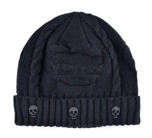 Jewelry Black Skull Beanie Cap Size ONE SIZE - 2 Thumbnail