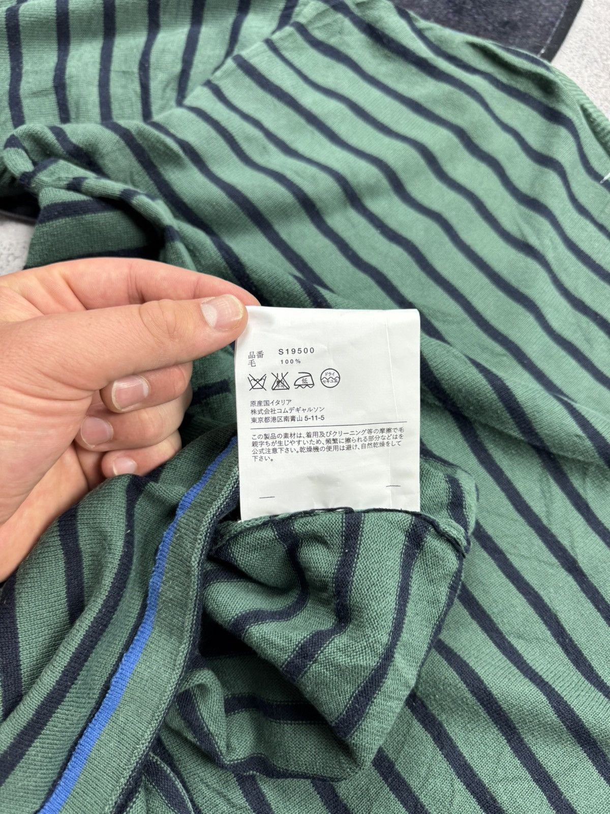 Comme des Garcons Comme des Garçons SHIRT Striped Knit Long Sleeve Top Size US L / EU 52-54 / 3 - 13 Thumbnail