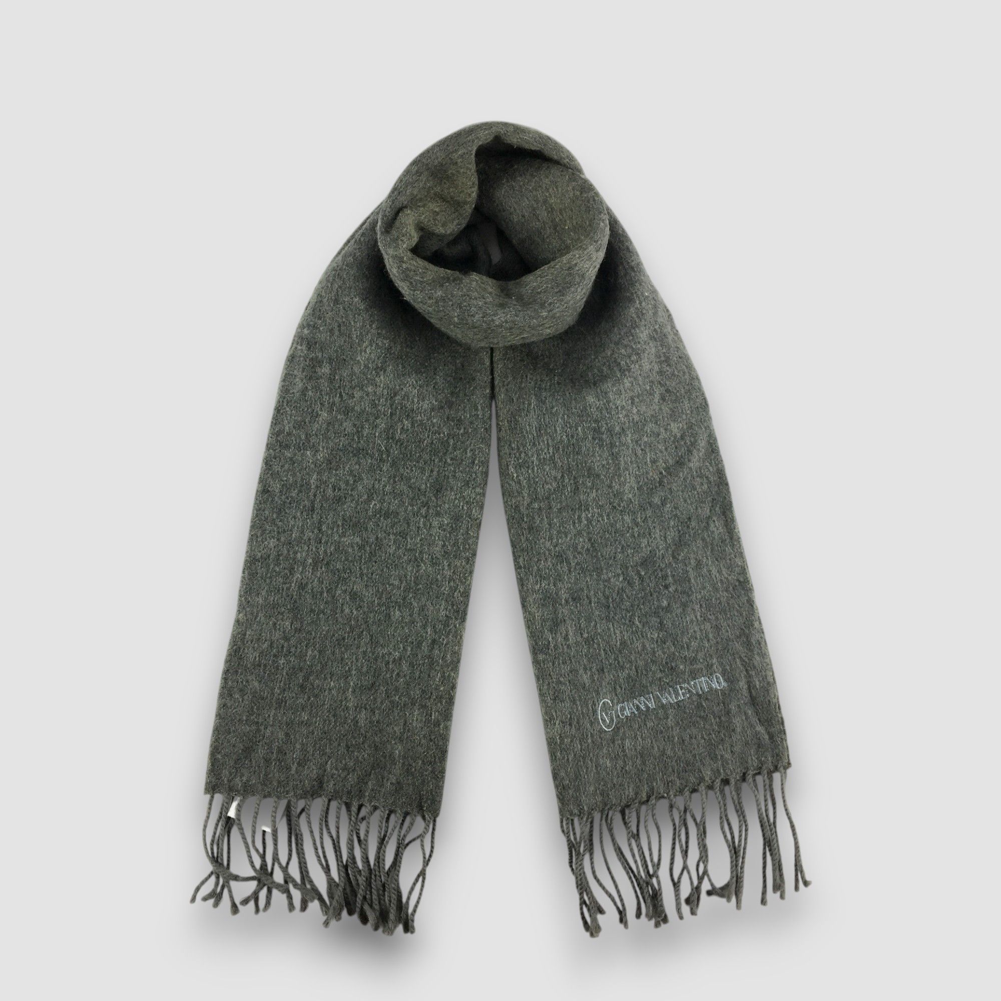 Valentino Vintage Gianni Valentino Scarf Fringe Muffler Wool Scarves Size ONE SIZE - 1 Thumbnail