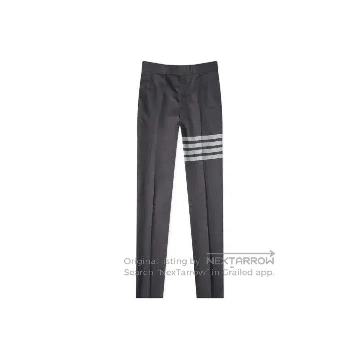 Thom Browne Gray Striped Casual Pants.