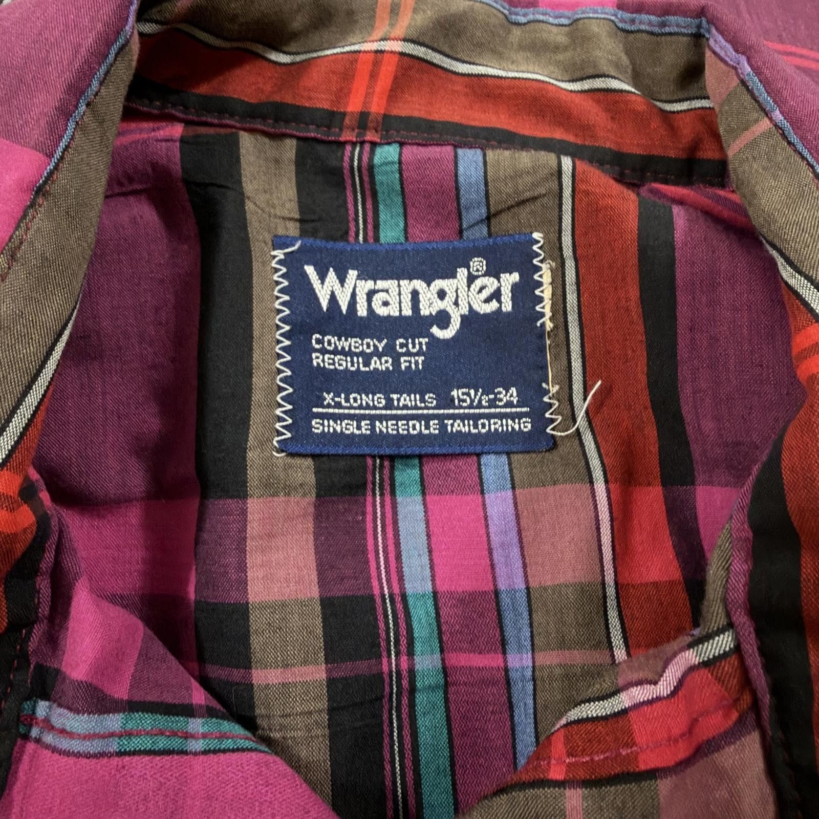Wrangler Vintage Wrangler Western Plaid Cowboy Snap Shirt 80s 90s Size US S / EU 44-46 / 1 - 3 Thumbnail