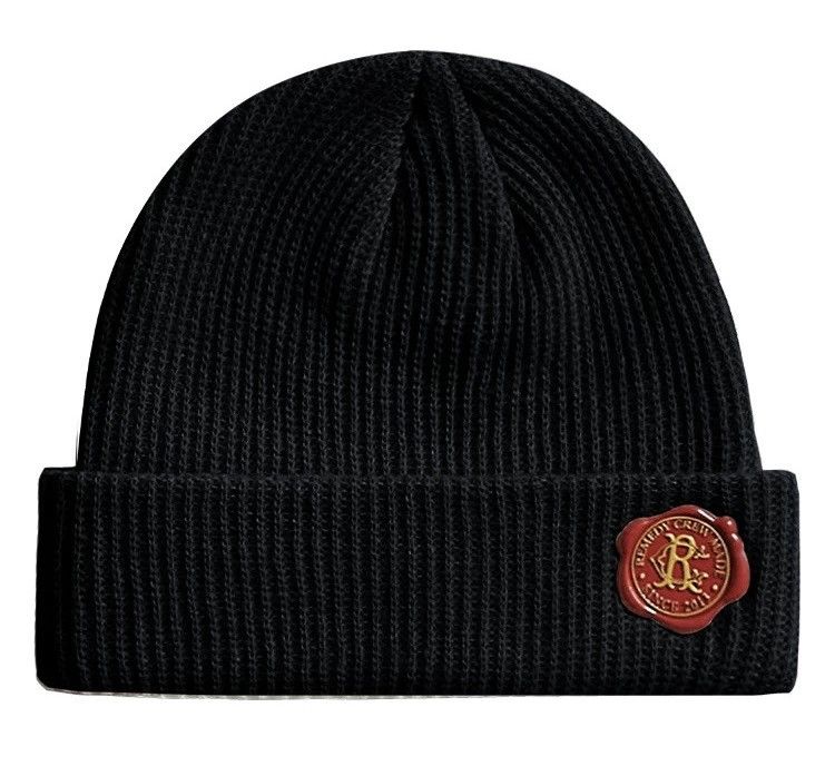 Japanese Brand Y2K fashion retro wax seal stamp knitted beanie hat Size ONE SIZE - 1 Thumbnail