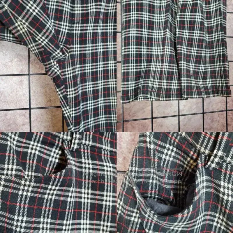 Other Burberry Black Checkered Cotton Blend Casual Pants. Size 23" - 5 Thumbnail
