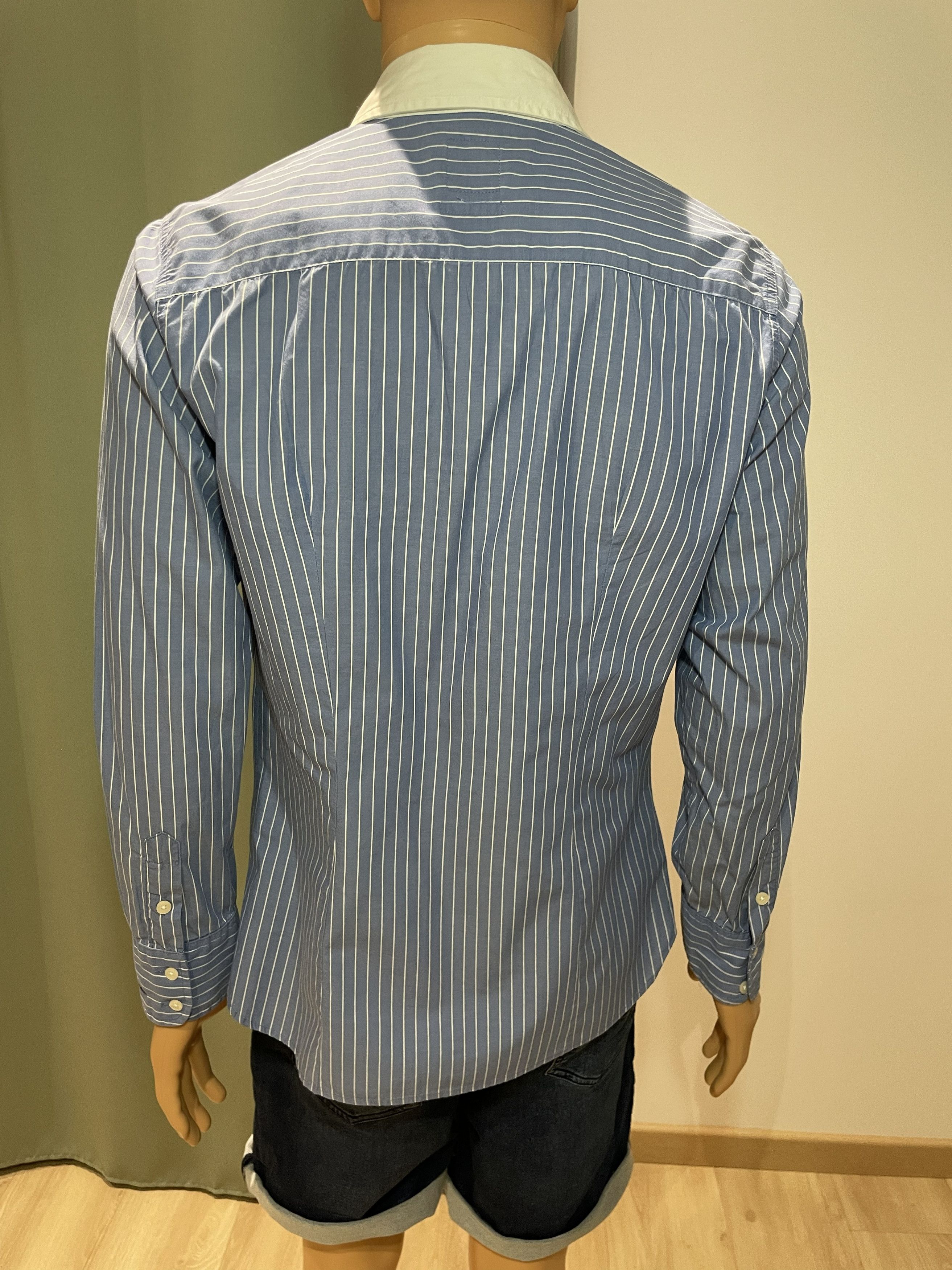 Pepe Jeans Pepe Jeans Slim Fit Striped Shirt - Blue/White - L Size US L / EU 52-54 / 3 - 6 Thumbnail