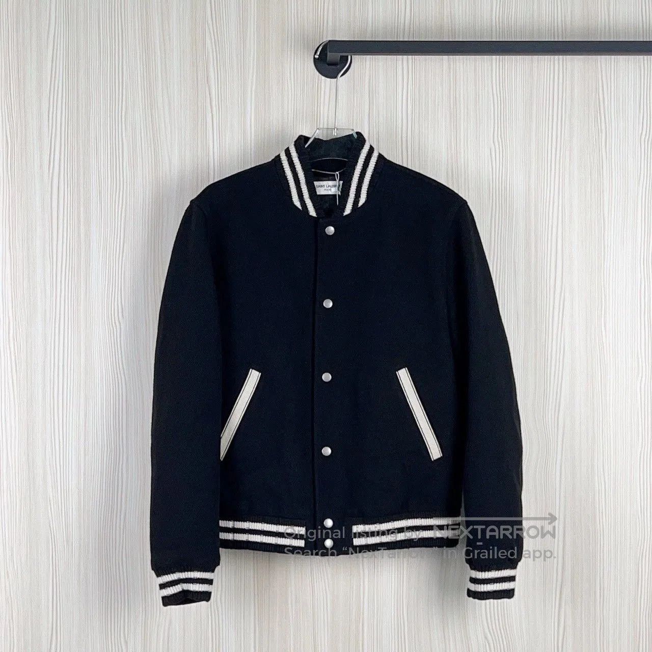 Yves Saint Laurent navy blue YSL varsity jacket size 50. Size US M / EU 48-50 / 2 - 1 Thumbnail
