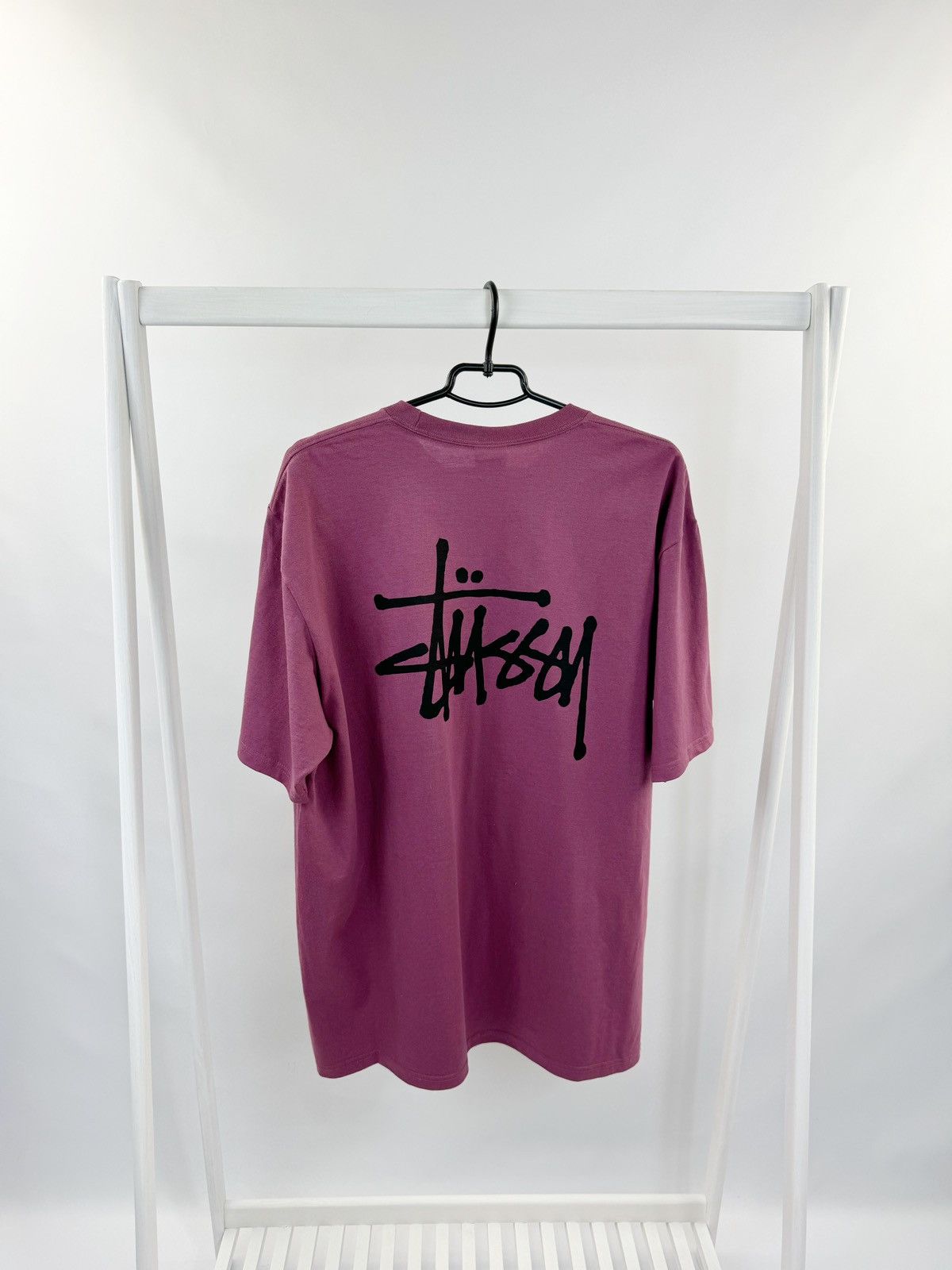 Hypebeast Stussy Basic Berry T-shirt Size US XL / EU 56 / 4 - 5 Thumbnail