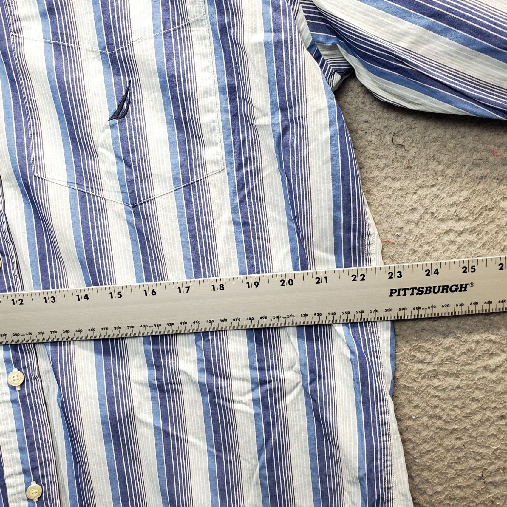 Nautica Nautica Shirt Men XL Multicolor Striped Slim Logo Embroidered Chest Pocket Collar Shirt Size US XL / EU 56 / 4 - 4 Thumbnail
