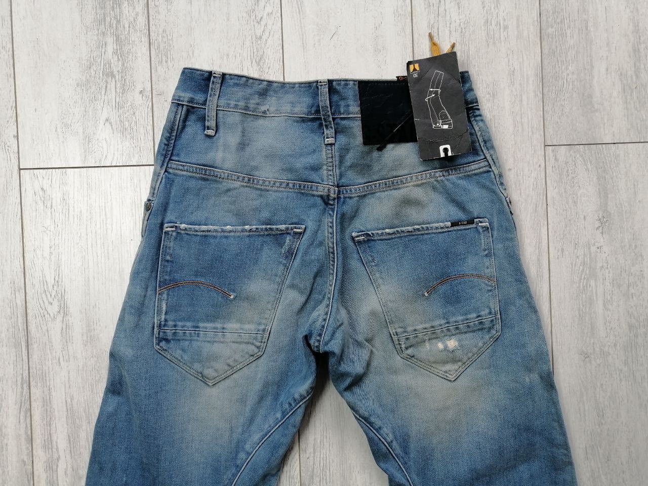 G-Star G-STAR RAW Blue Denim ARC 3D LOOSE TAPERED Distressed Jeans Size US 28 / EU 44 - 5 Thumbnail