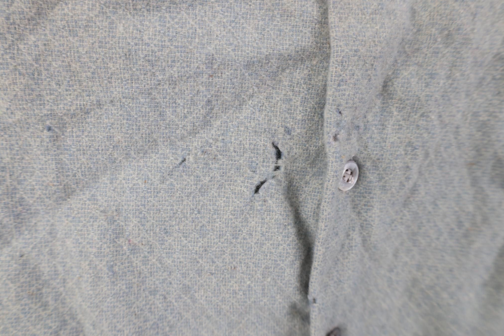 Vintage Vintage 50s 60s Pearl Button Wool Knit Button Shirt Blue USA Size US S / EU 44-46 / 1 - 4 Thumbnail