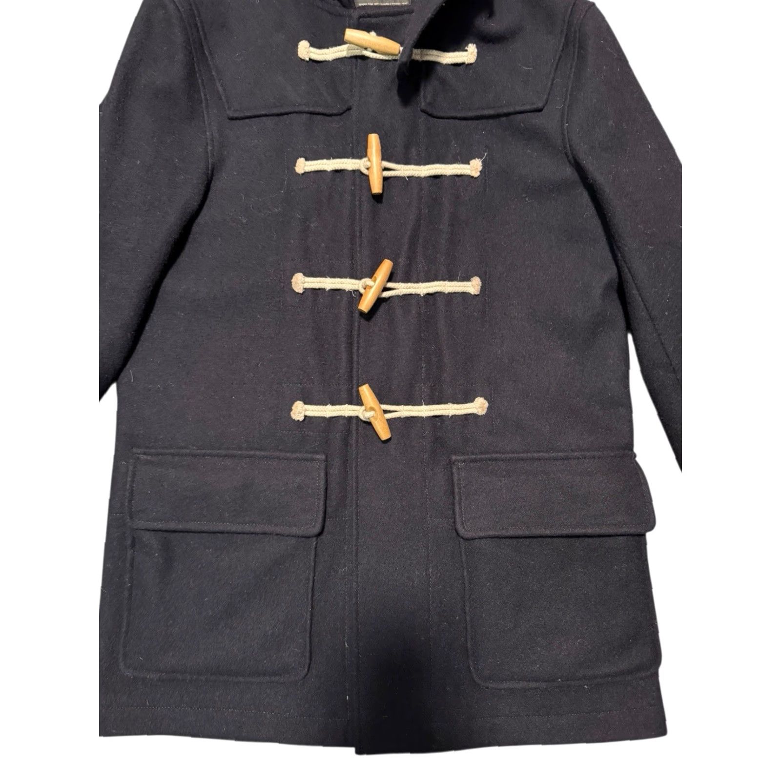 J.Crew J.Crew NX-631 Heritage Hooded Black Wool Toggle Duffle Coat Jacket Men's Small Size US S / EU 44-46 / 1 - 3 Thumbnail