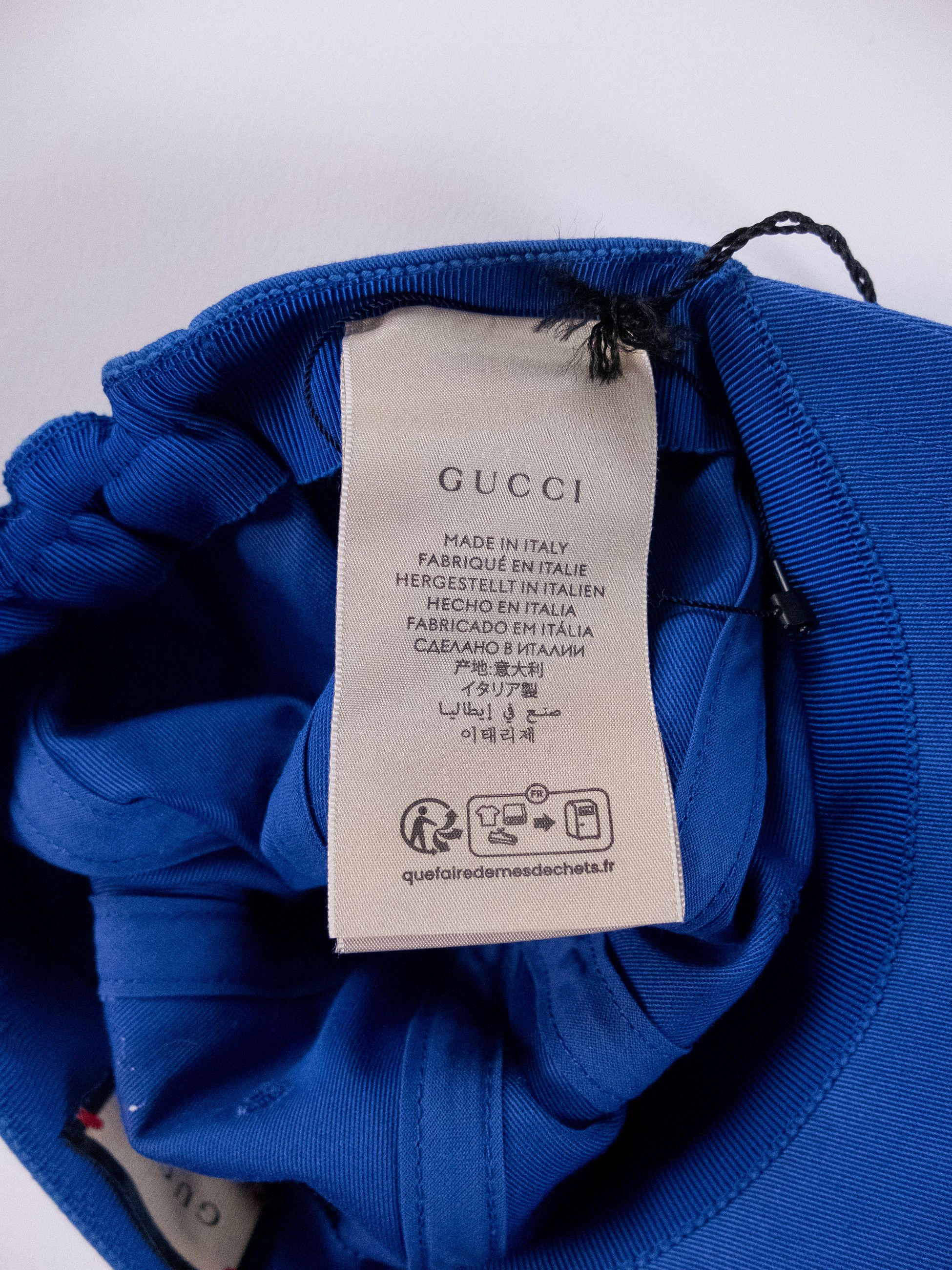 Gucci GUCCI 25 blue monogram dad cotton baseball cap Medium Size ONE SIZE - 12 Thumbnail