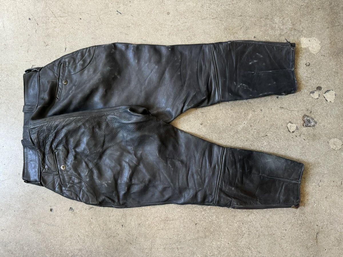 Vintage 1930s Buco Leather Biker Pants by Joseph Buegeleisen Size 34 Size US 34 / EU 50 - 9 Thumbnail