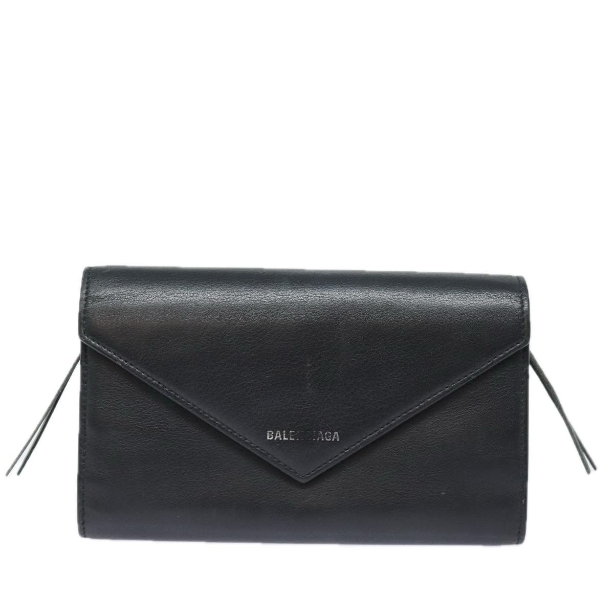 Balenciaga Papier Black Leather Wallet (Pre-Owned) Size ONE SIZE - 1 Thumbnail
