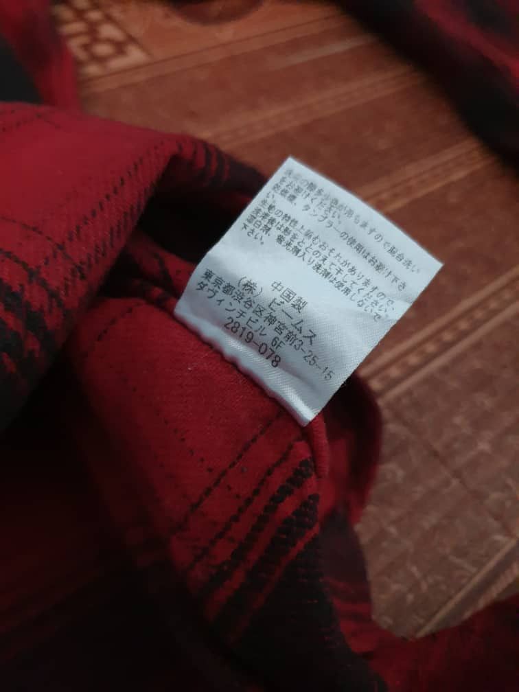 Beams Plus 💥Beams hearts checkered Japanese cafe racer style shirt Size US M / EU 48-50 / 2 - 8 Thumbnail