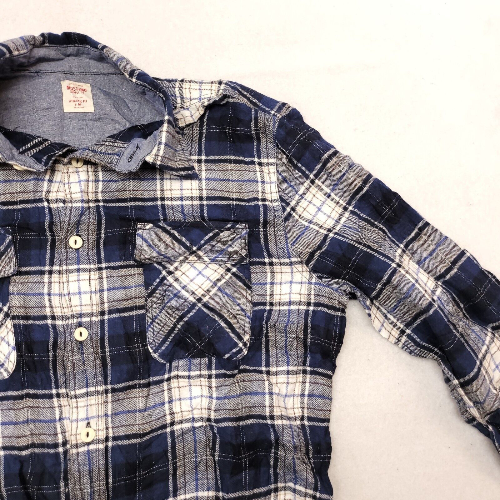 Mossimo Mossimo Tartan Flannel Button Up Shirt Mens Size M Blue Size US M / EU 48-50 / 2 - 5 Thumbnail