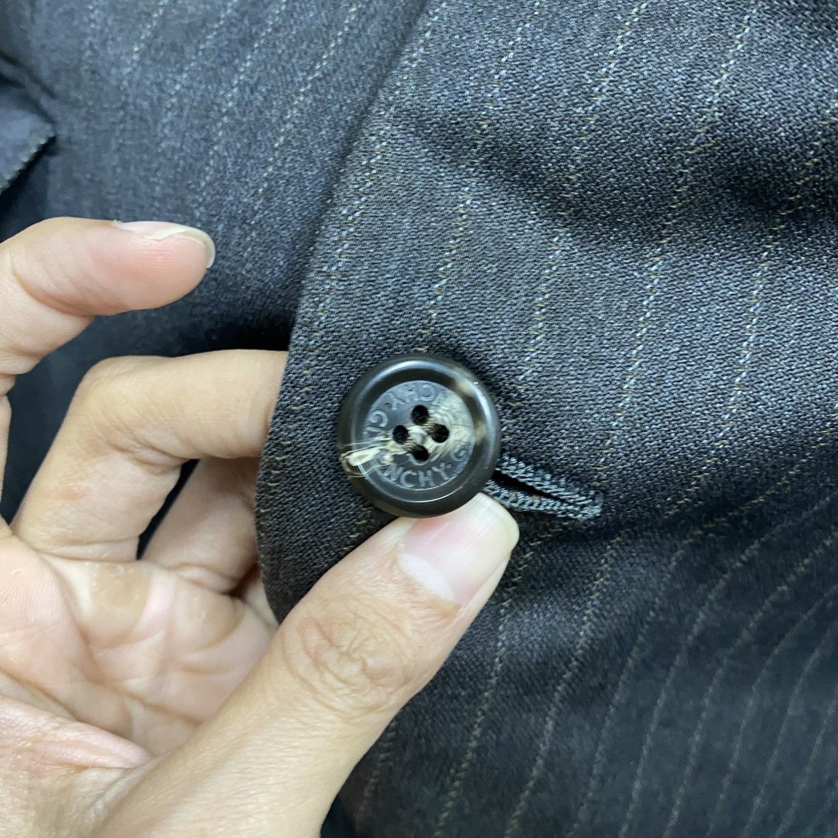 Givenchy Vintage Givenchy Monsieur Pinstripe Blazer Jacket 38R-40R Size 38R - 10 Thumbnail