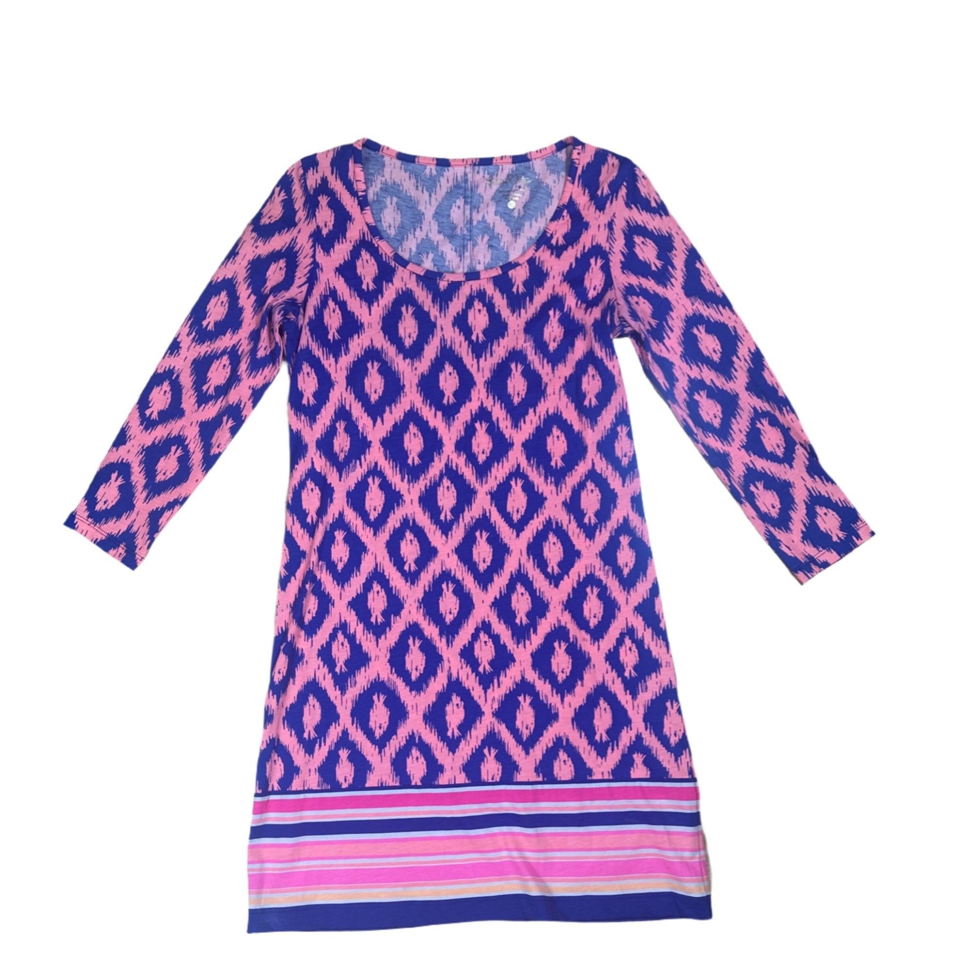 Lilly Pulitzer NWOT Lilly Pulitzer Beacon T-shirt Dress Pink and Blue XS Size XS / US 0-2 / IT 36-38 - 3 Thumbnail